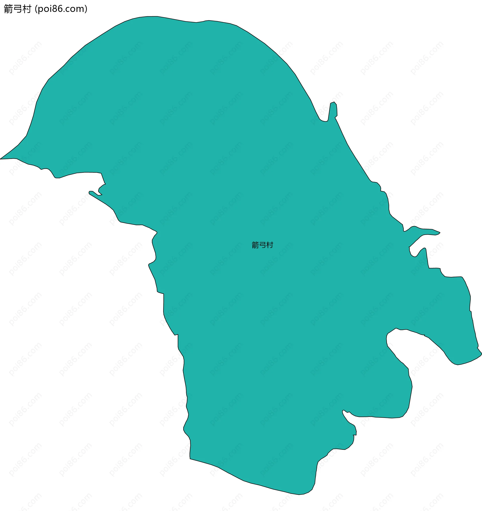 箭弓村边界地图