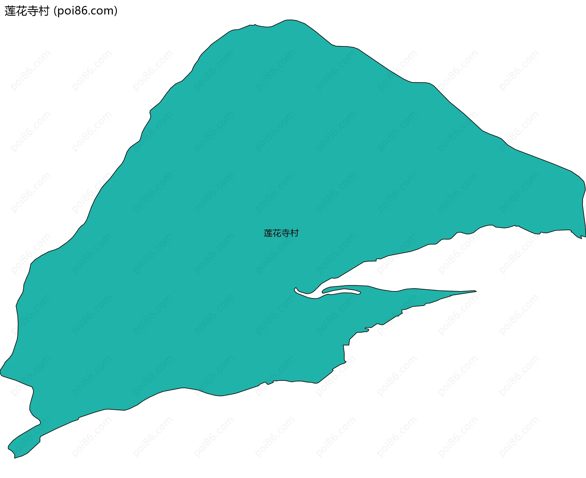 莲花寺村边界地图