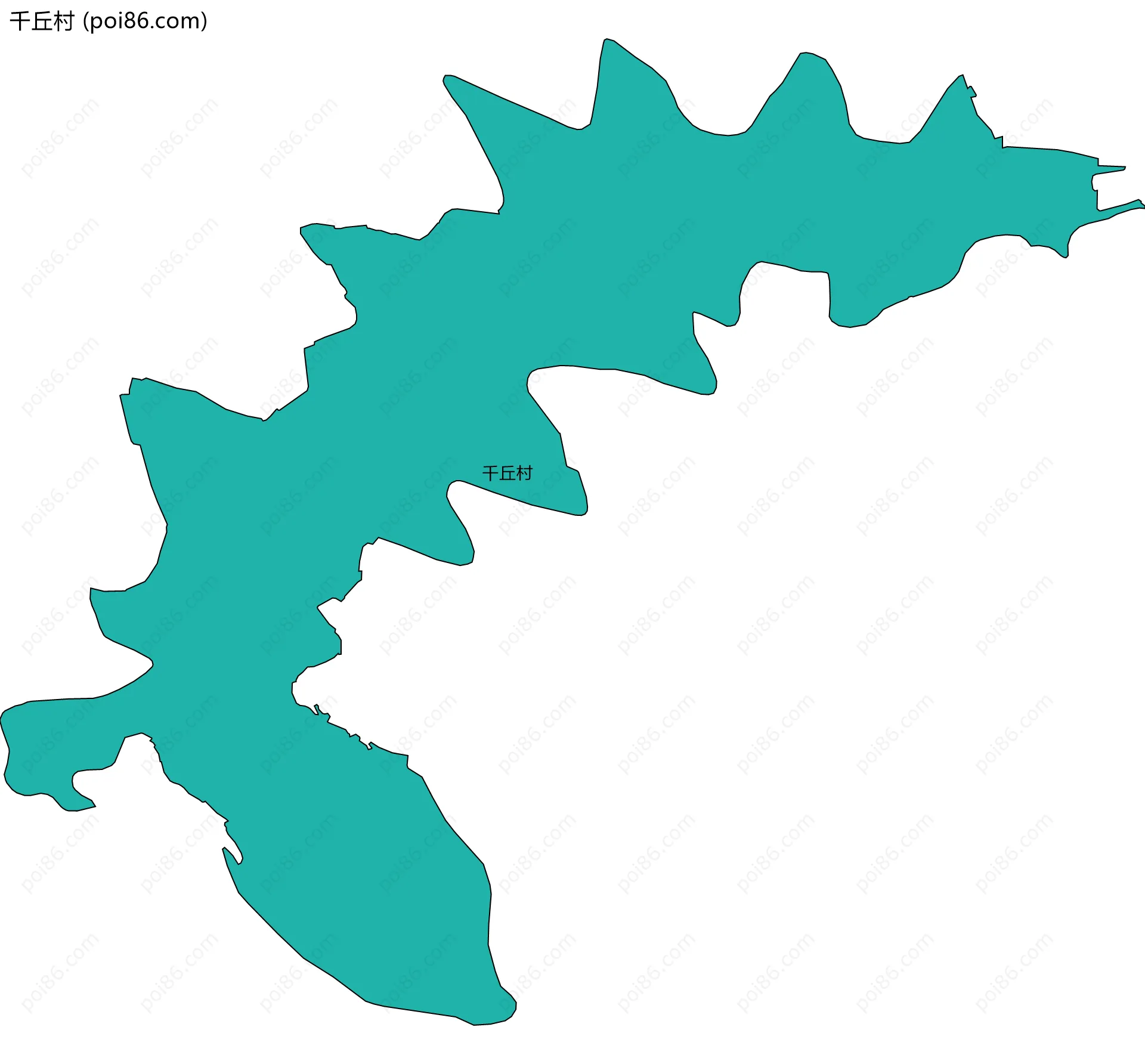 千丘村边界地图