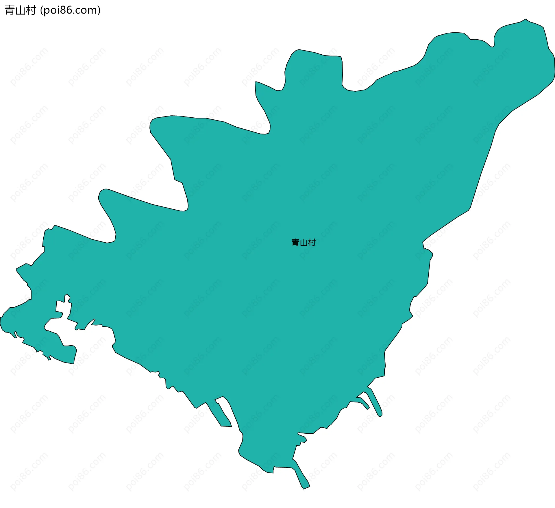 青山村边界地图