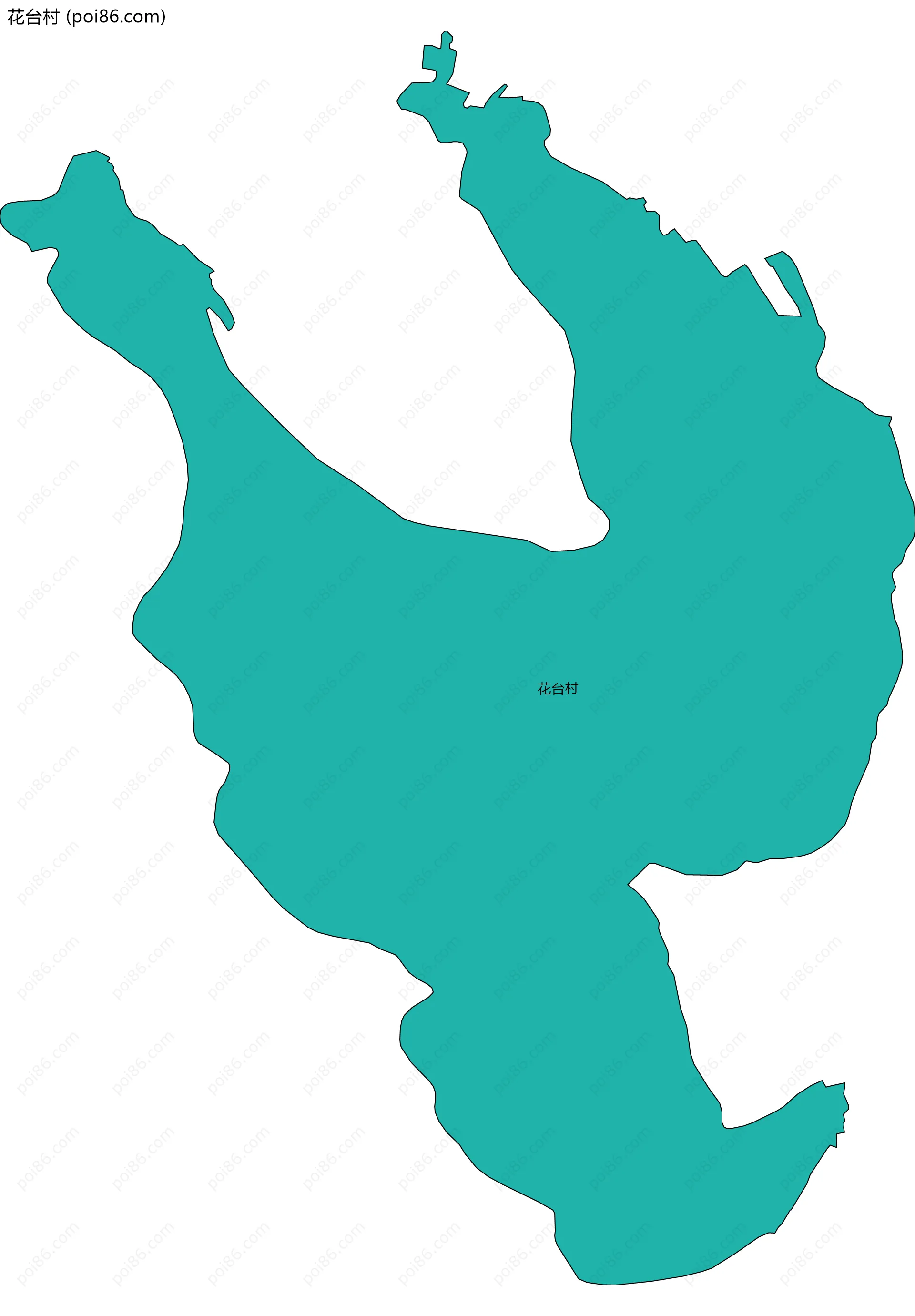 花台村边界地图