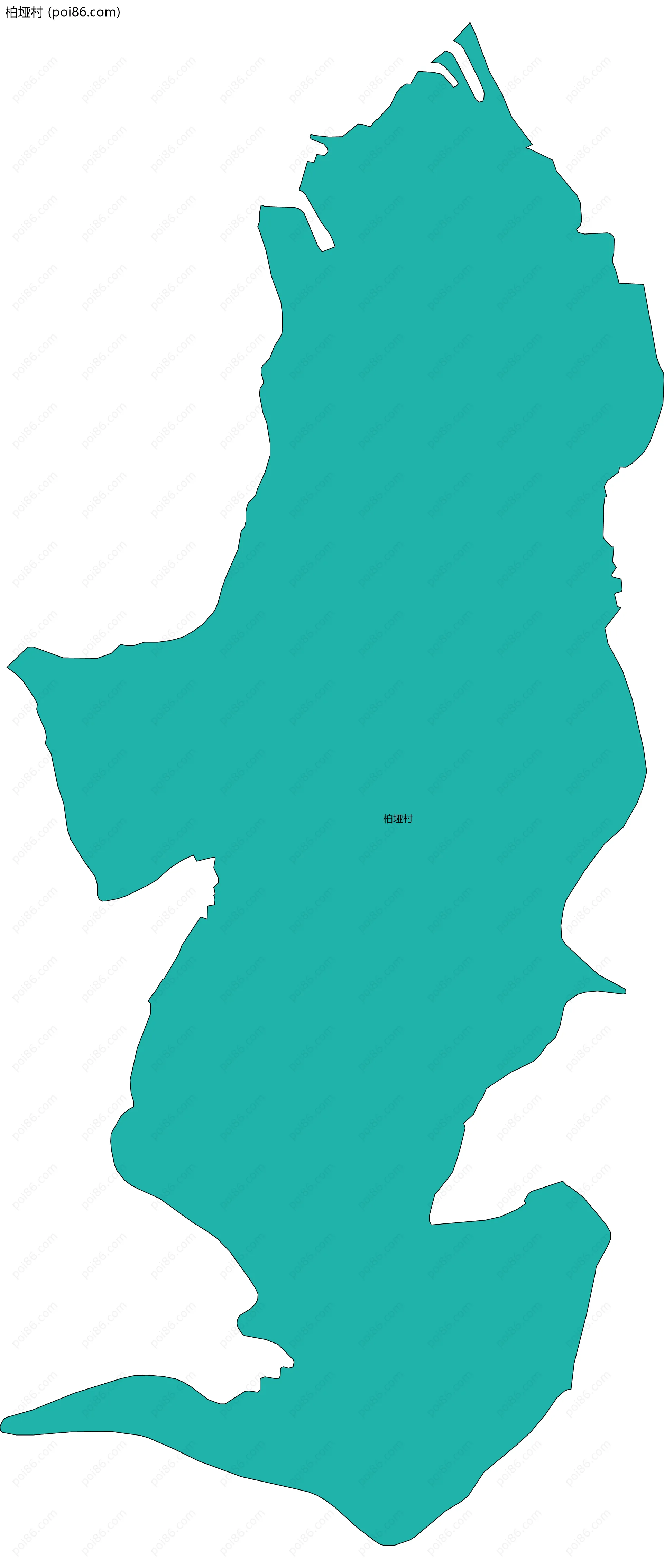 柏垭村边界地图