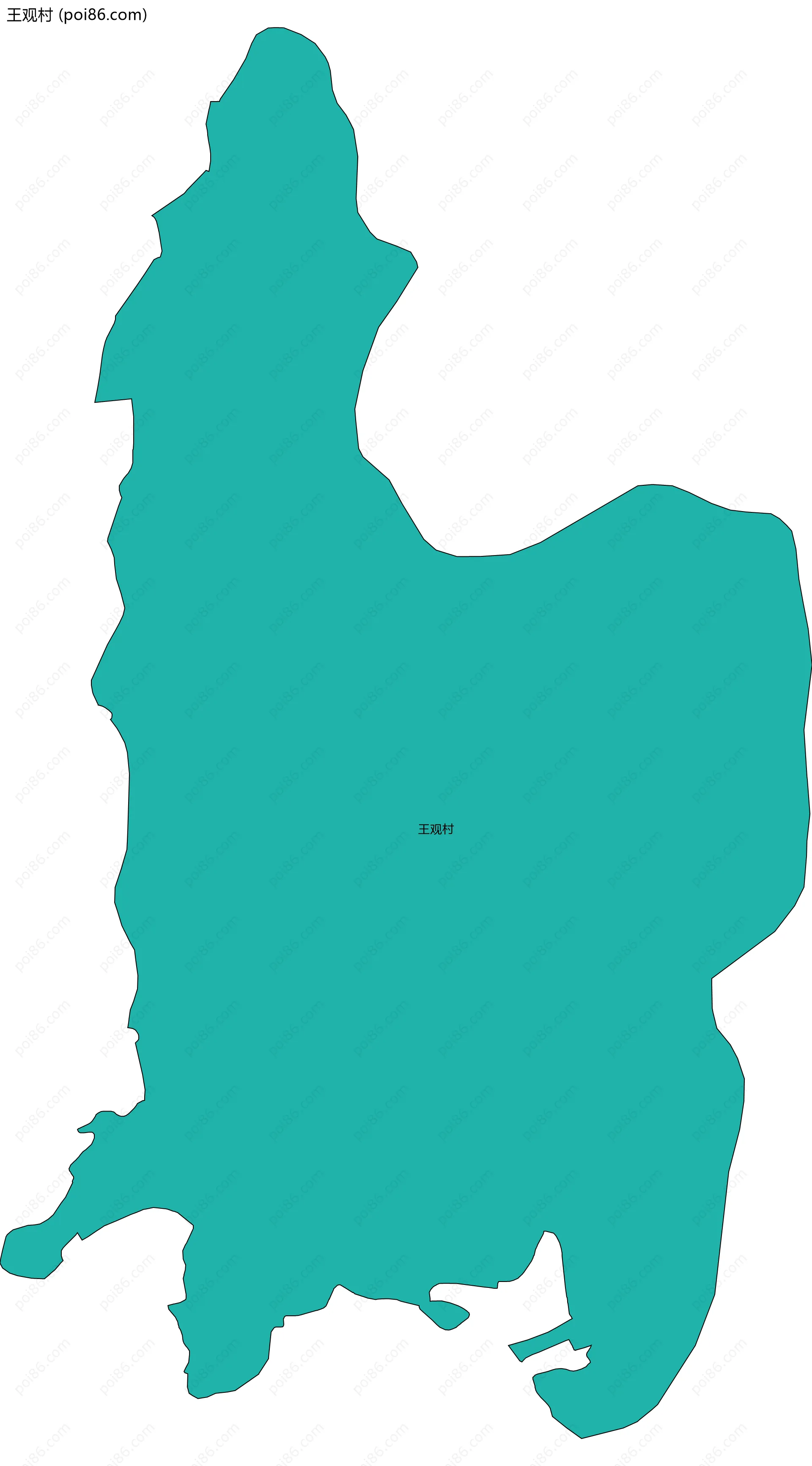 王观村边界地图