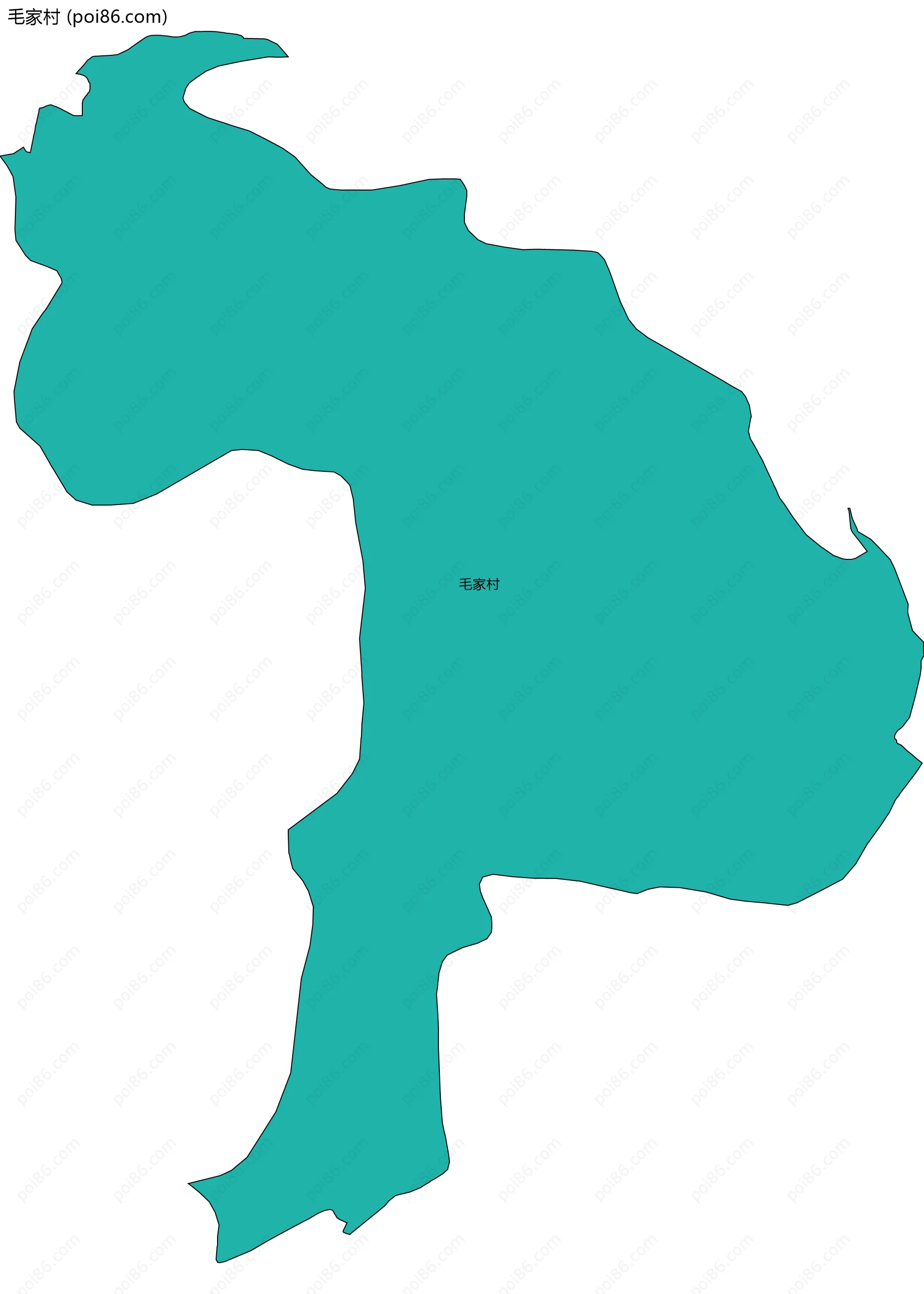 毛家村边界地图