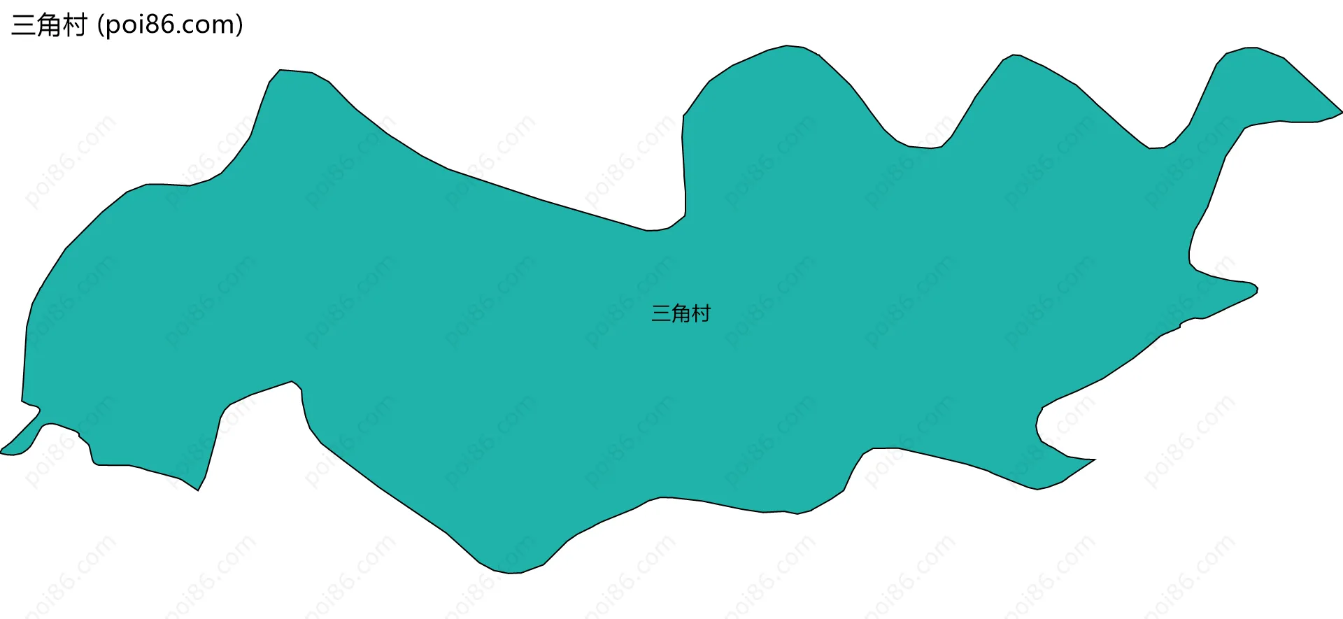 三角村边界地图