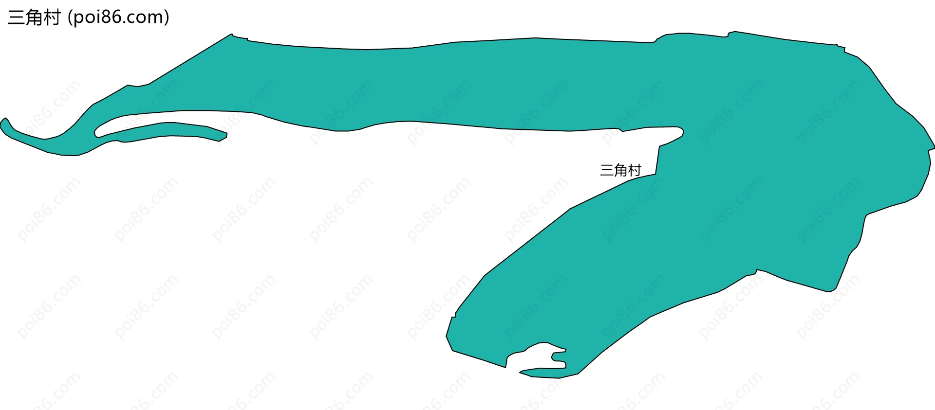 三角村边界地图