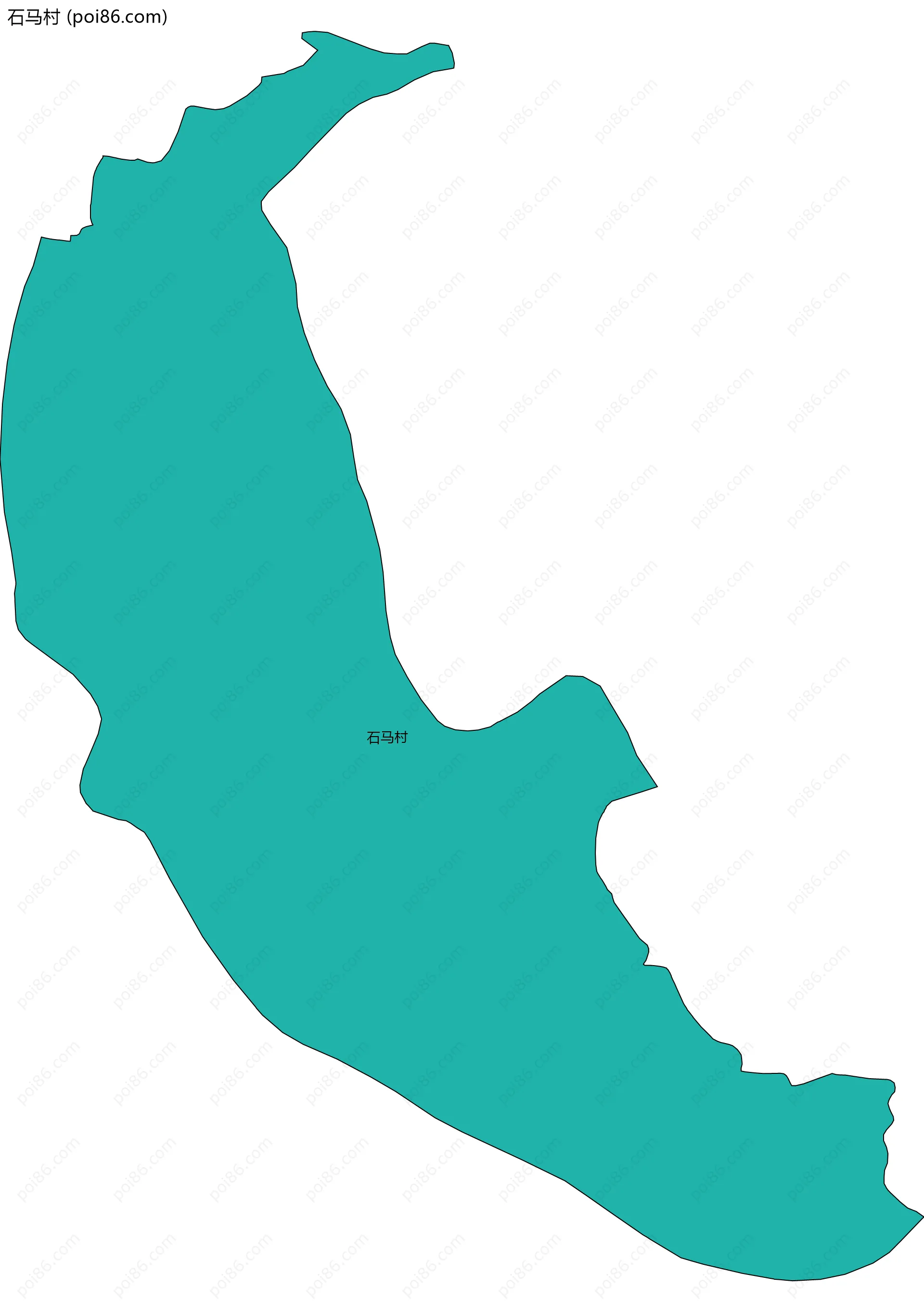 石马村边界地图