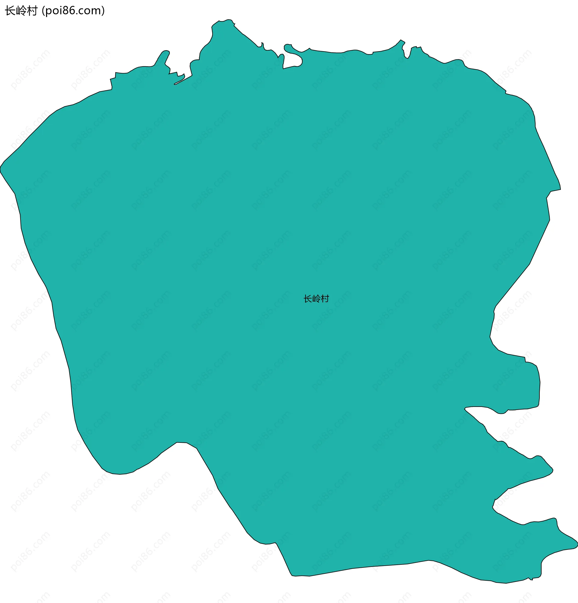 长岭村边界地图