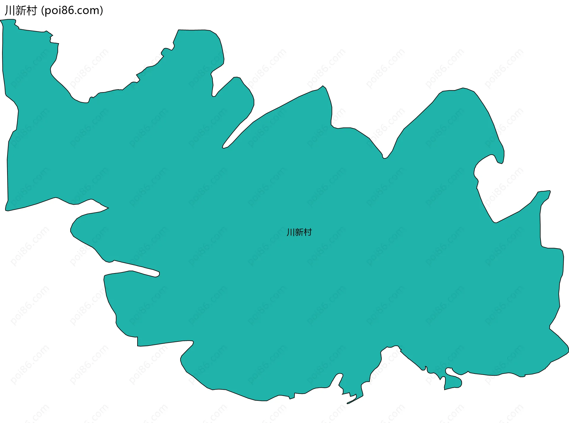 川新村边界地图