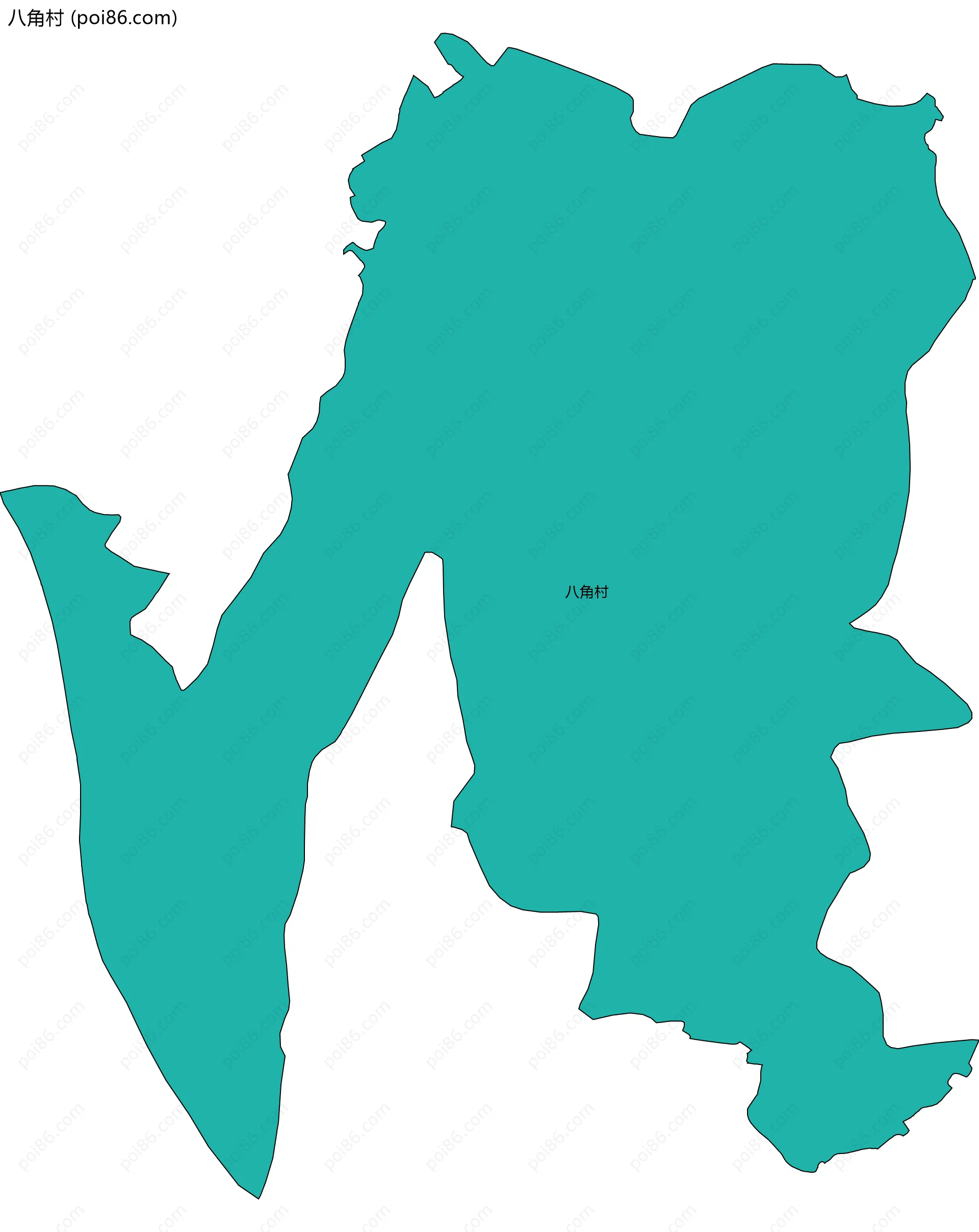 八角村边界地图