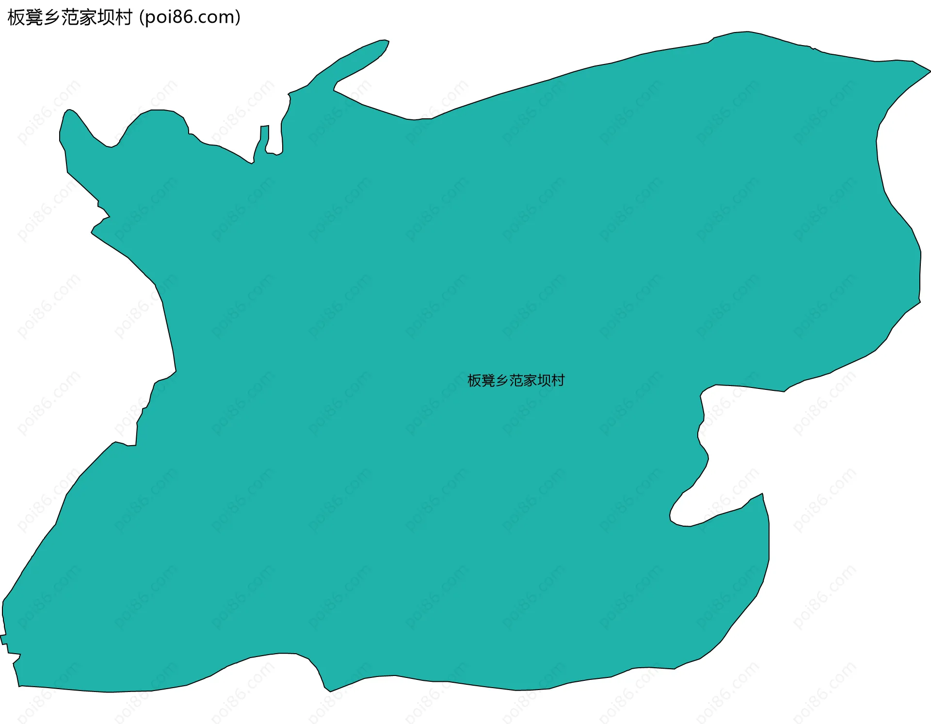 板凳乡范家坝村边界地图