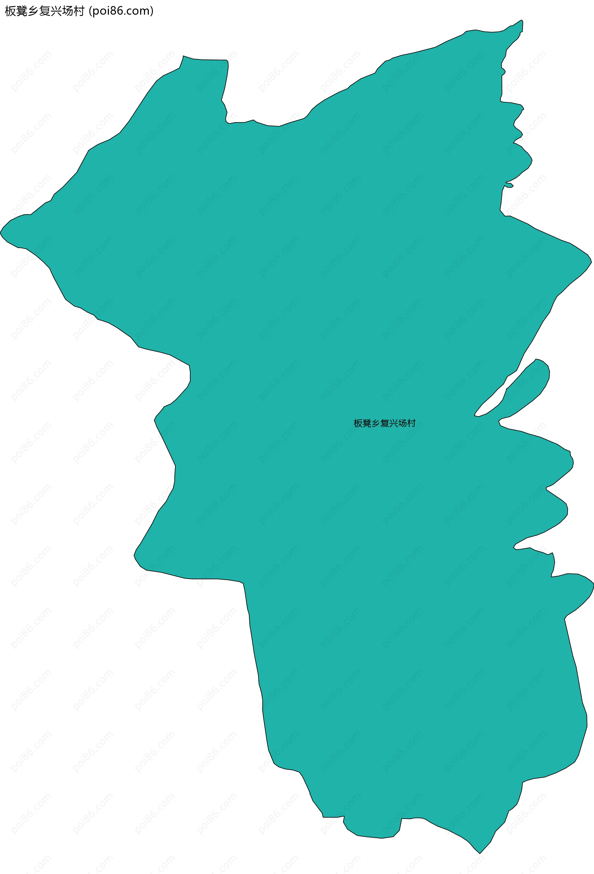 板凳乡复兴场村边界地图