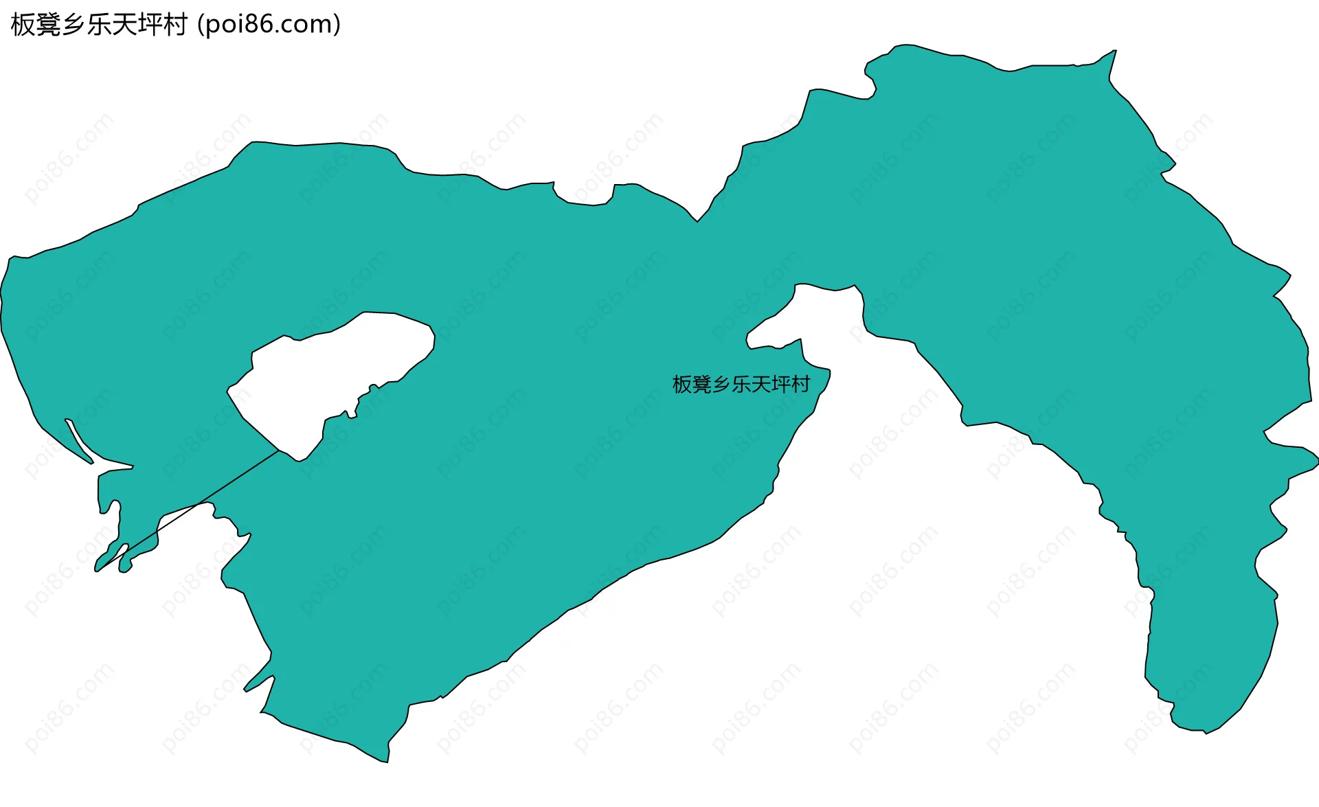 板凳乡乐天坪村边界地图