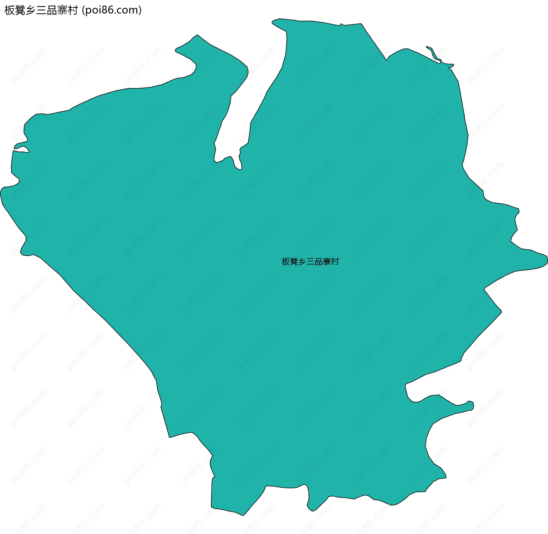 板凳乡三品寨村边界地图