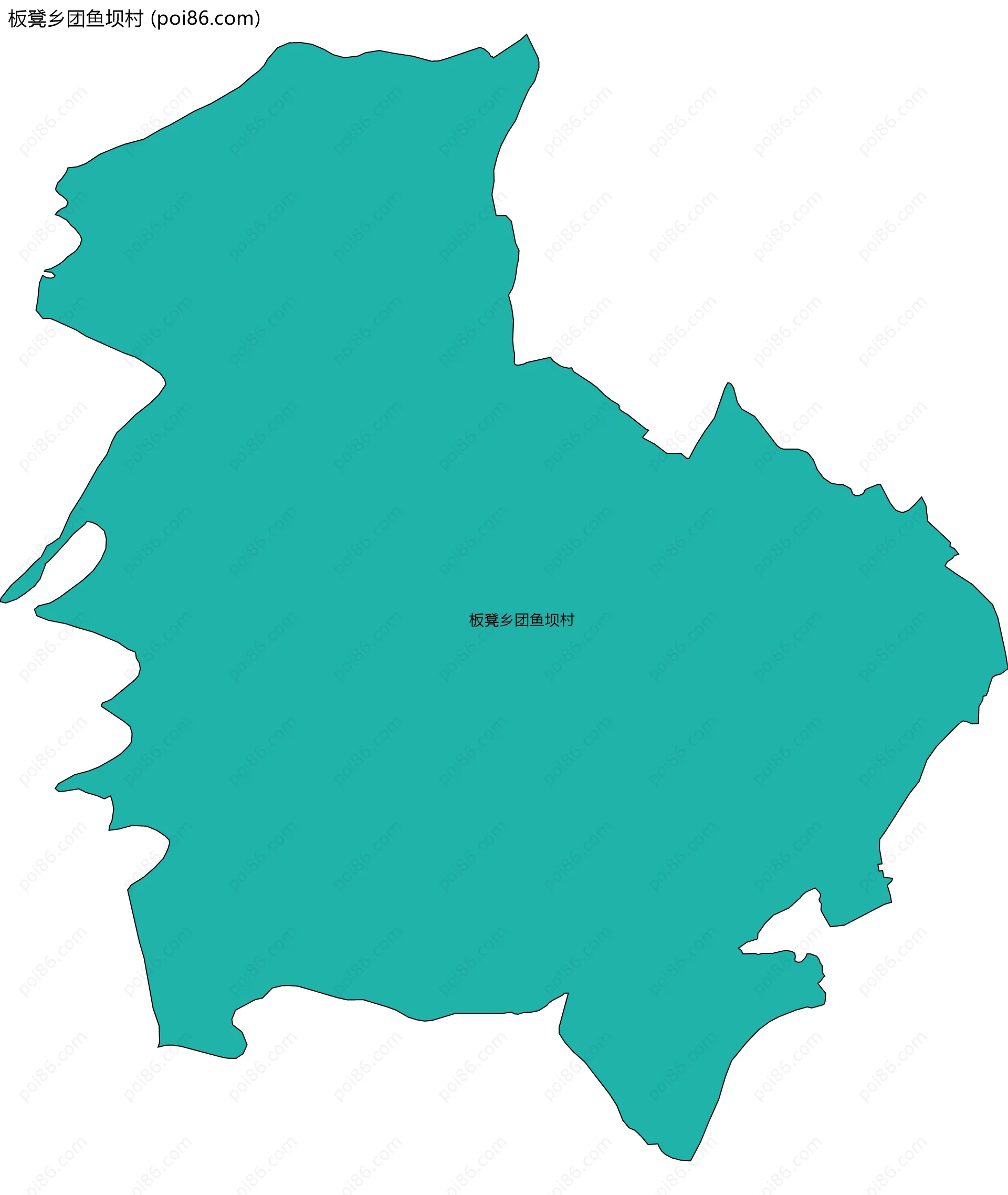 板凳乡团鱼坝村边界地图