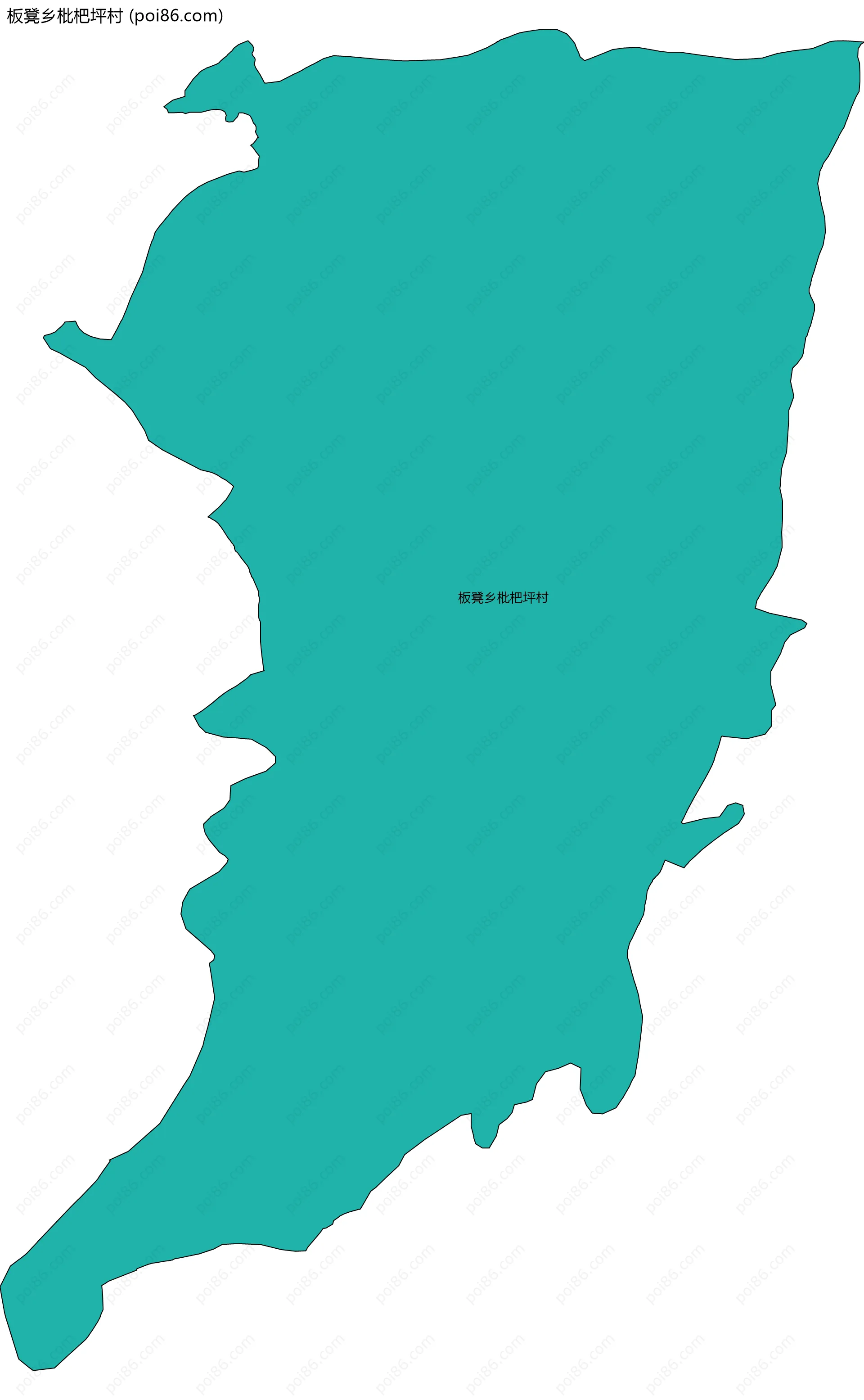 板凳乡枇杷坪村边界地图