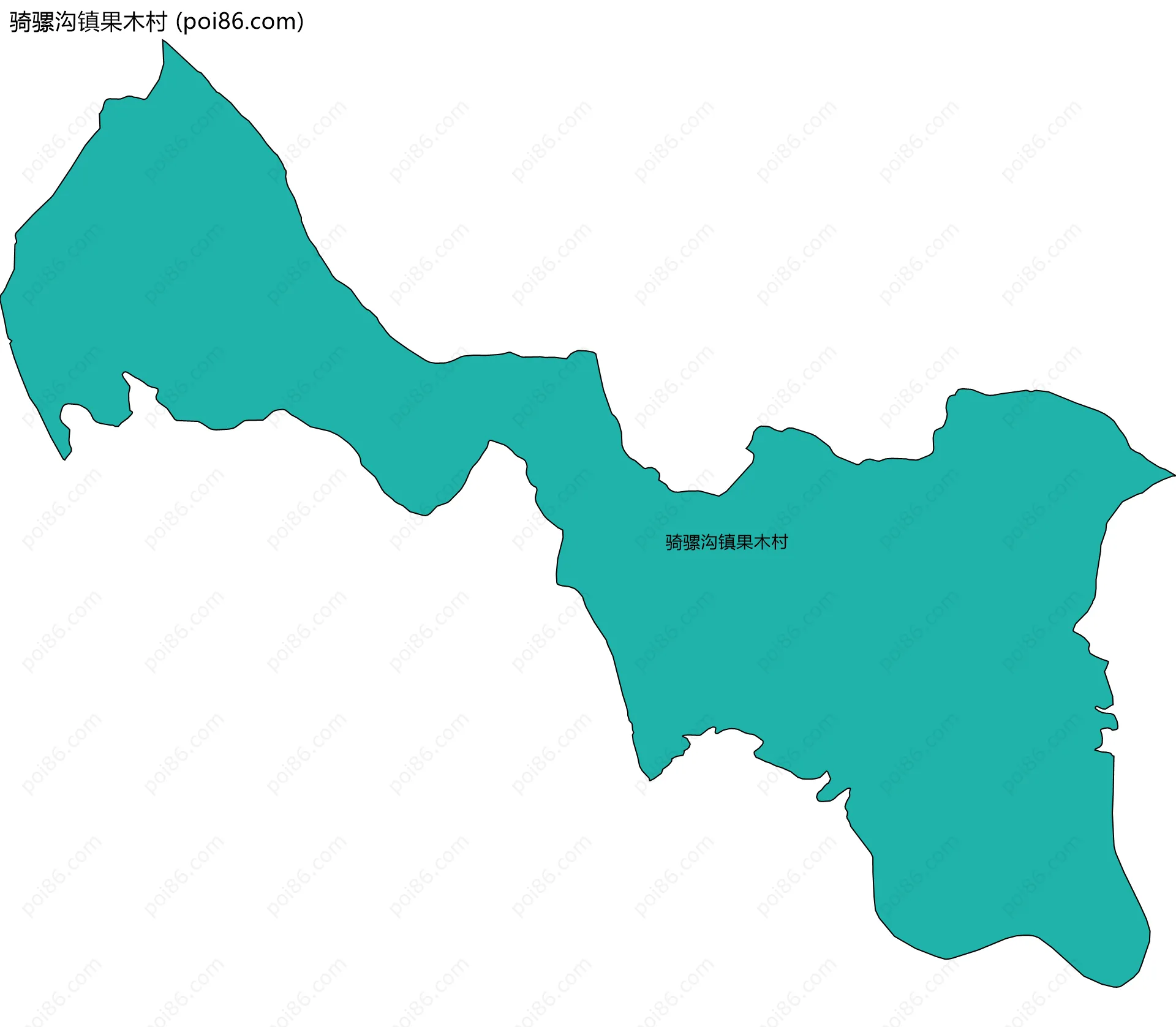 骑骡沟镇果木村边界地图