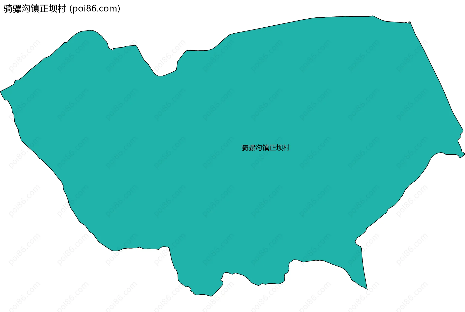 骑骡沟镇正坝村边界地图