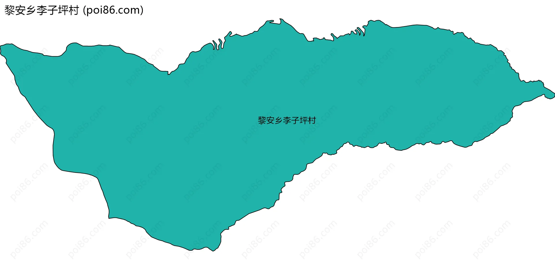 黎安乡李子坪村边界地图