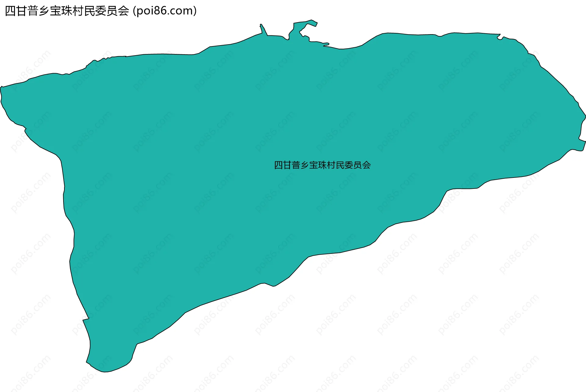 四甘普乡宝珠村民委员会边界地图