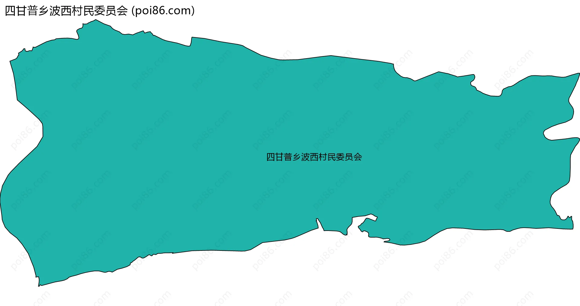 四甘普乡波西村民委员会边界地图