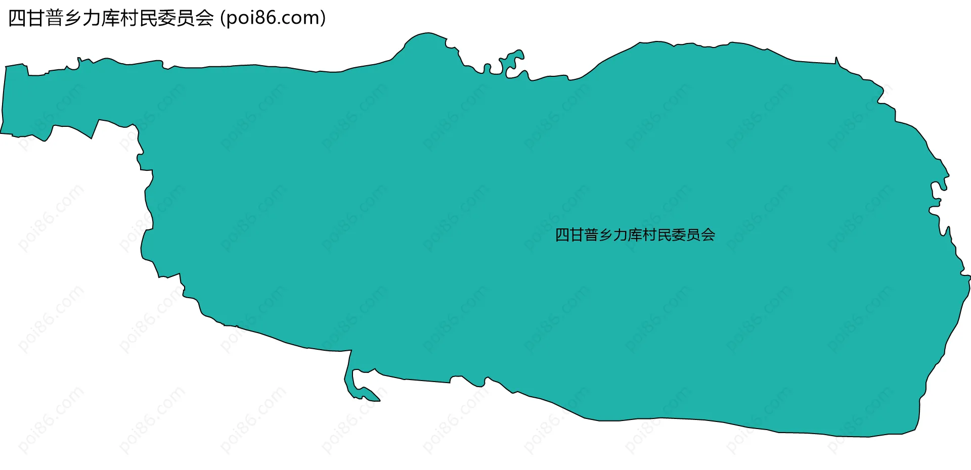 四甘普乡力库村民委员会边界地图