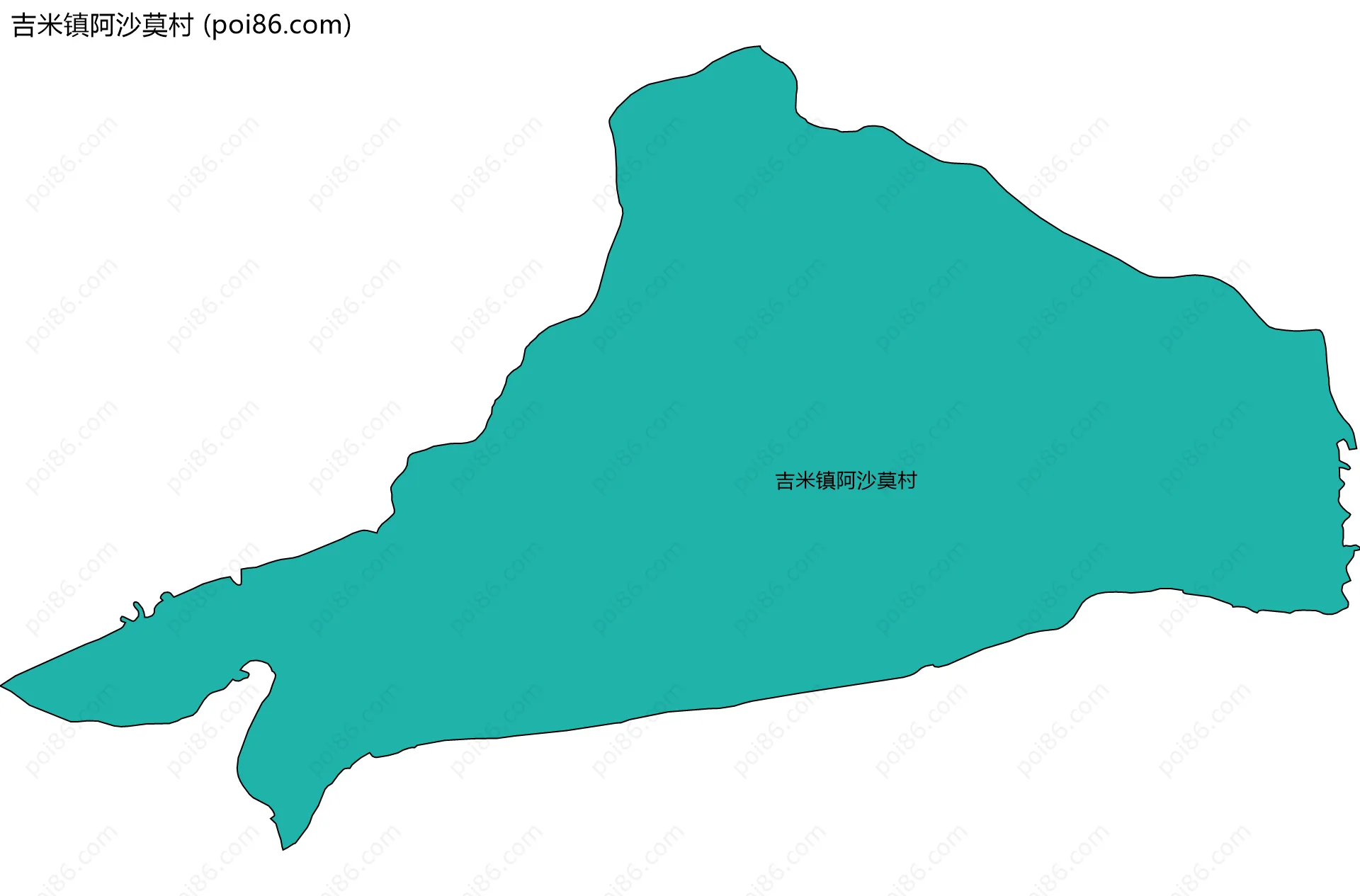 吉米镇阿沙莫村边界地图