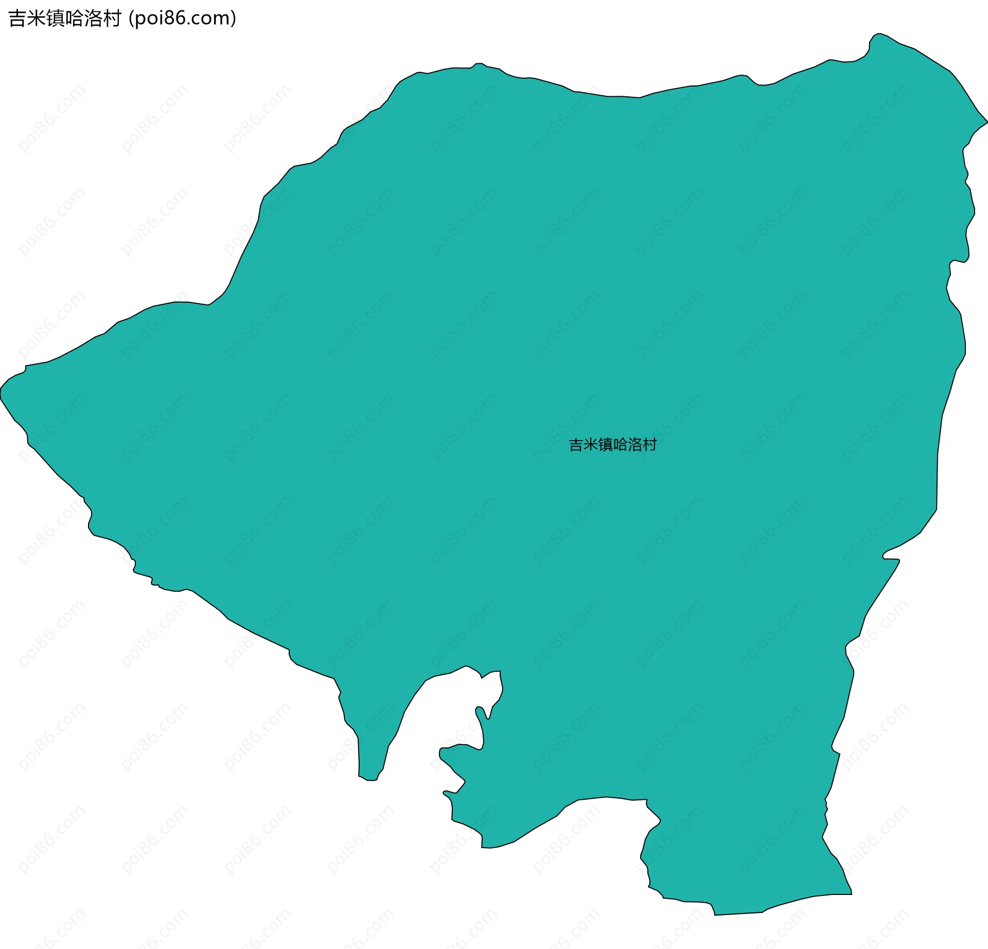 吉米镇哈洛村边界地图