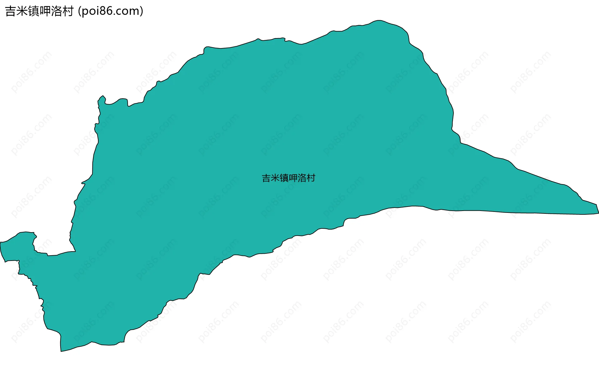 吉米镇呷洛村边界地图