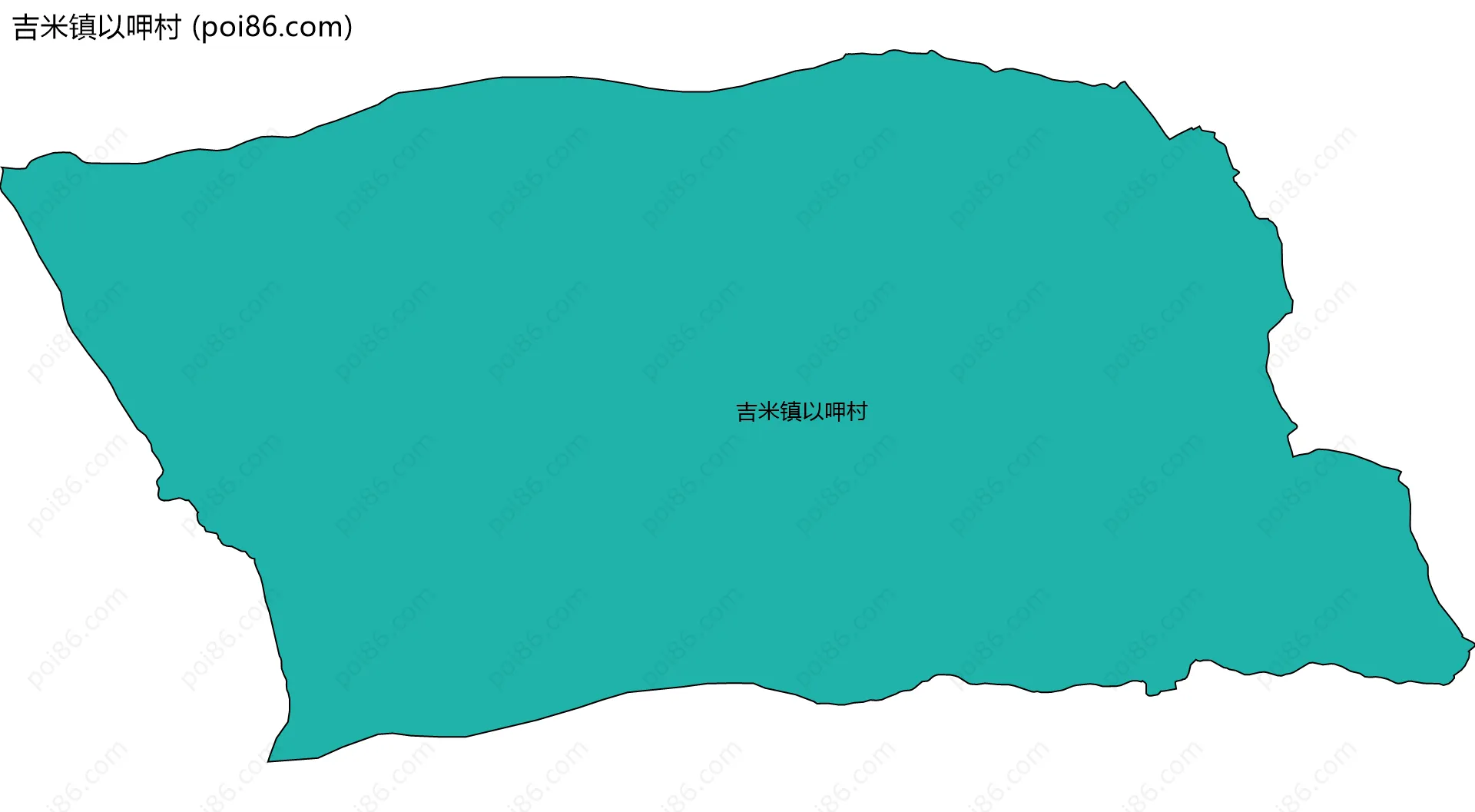 吉米镇以呷村边界地图