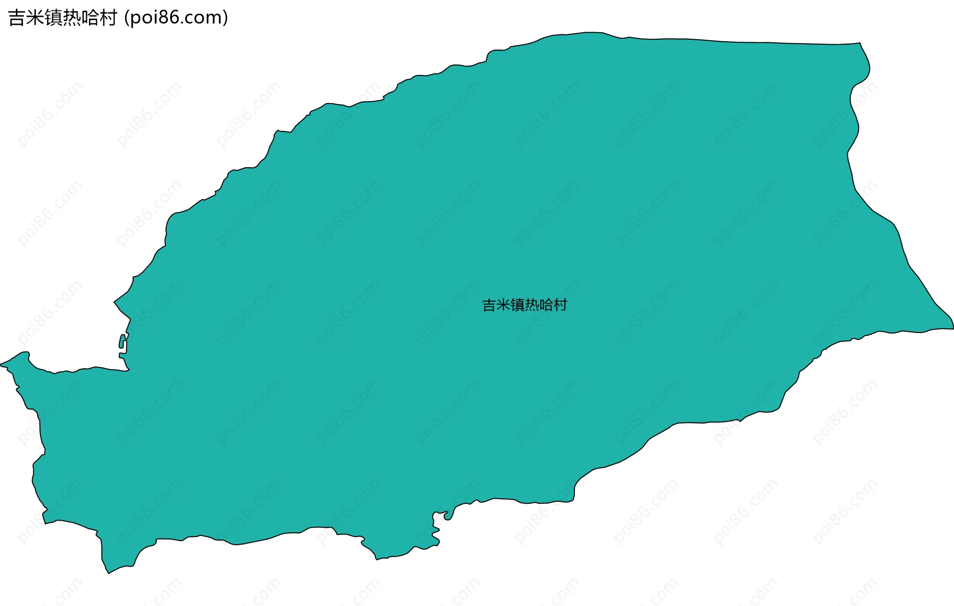 吉米镇热哈村边界地图