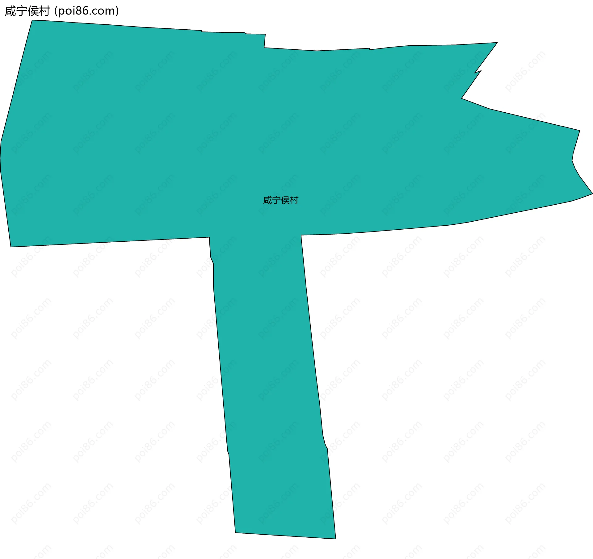 咸宁侯村边界地图