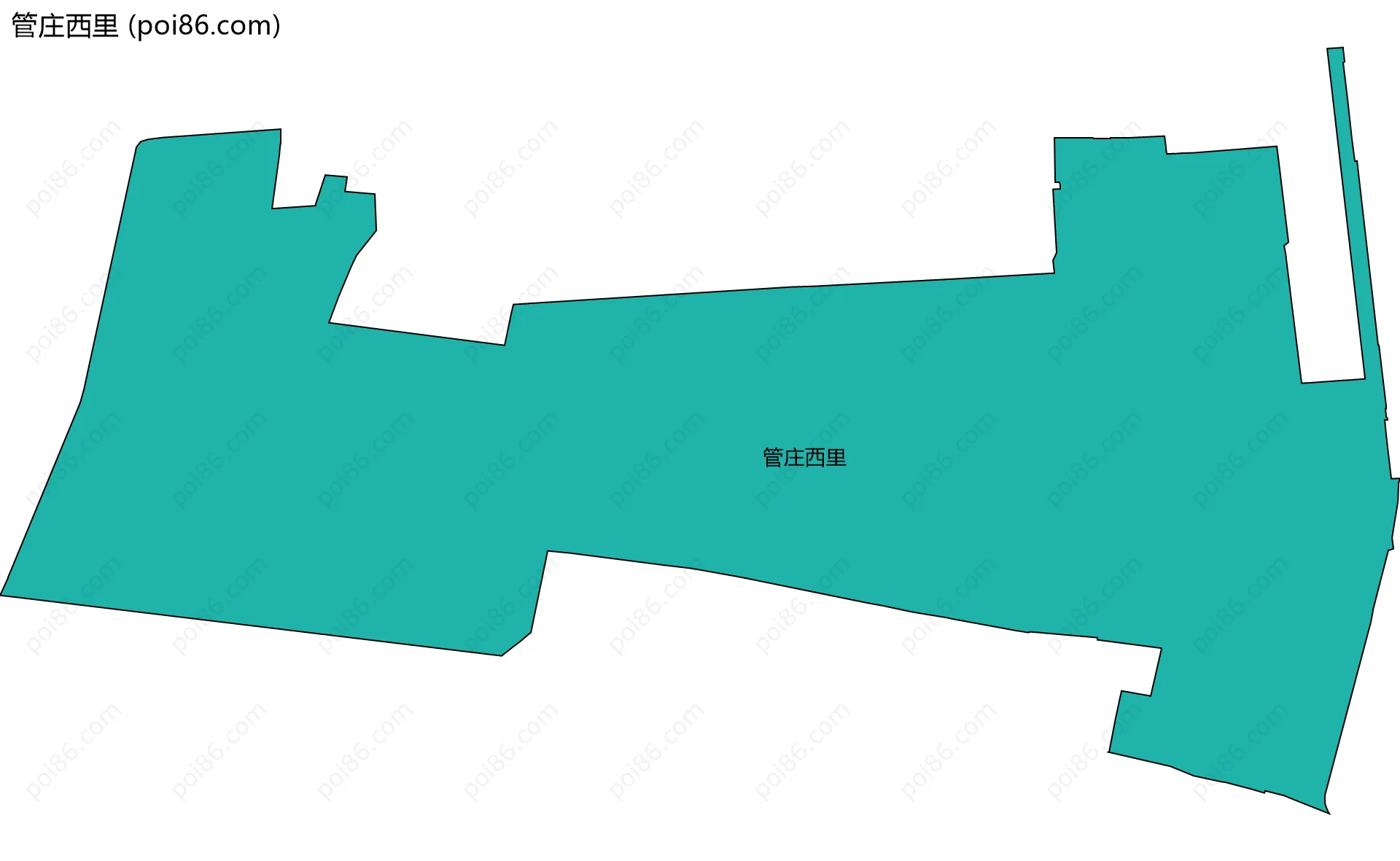 管庄西里边界地图