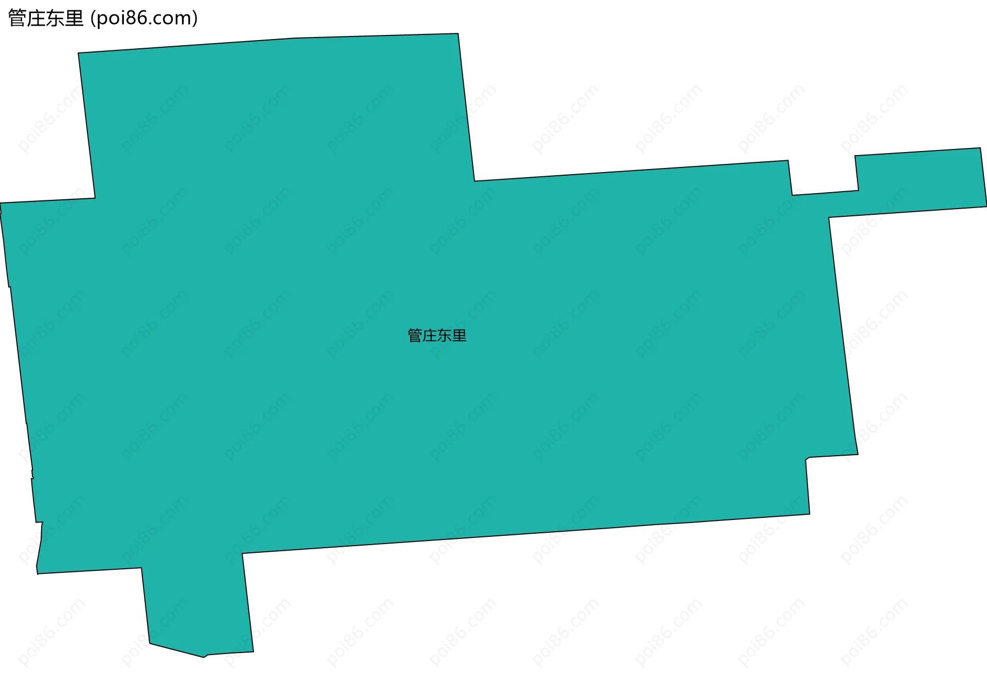 管庄东里边界地图