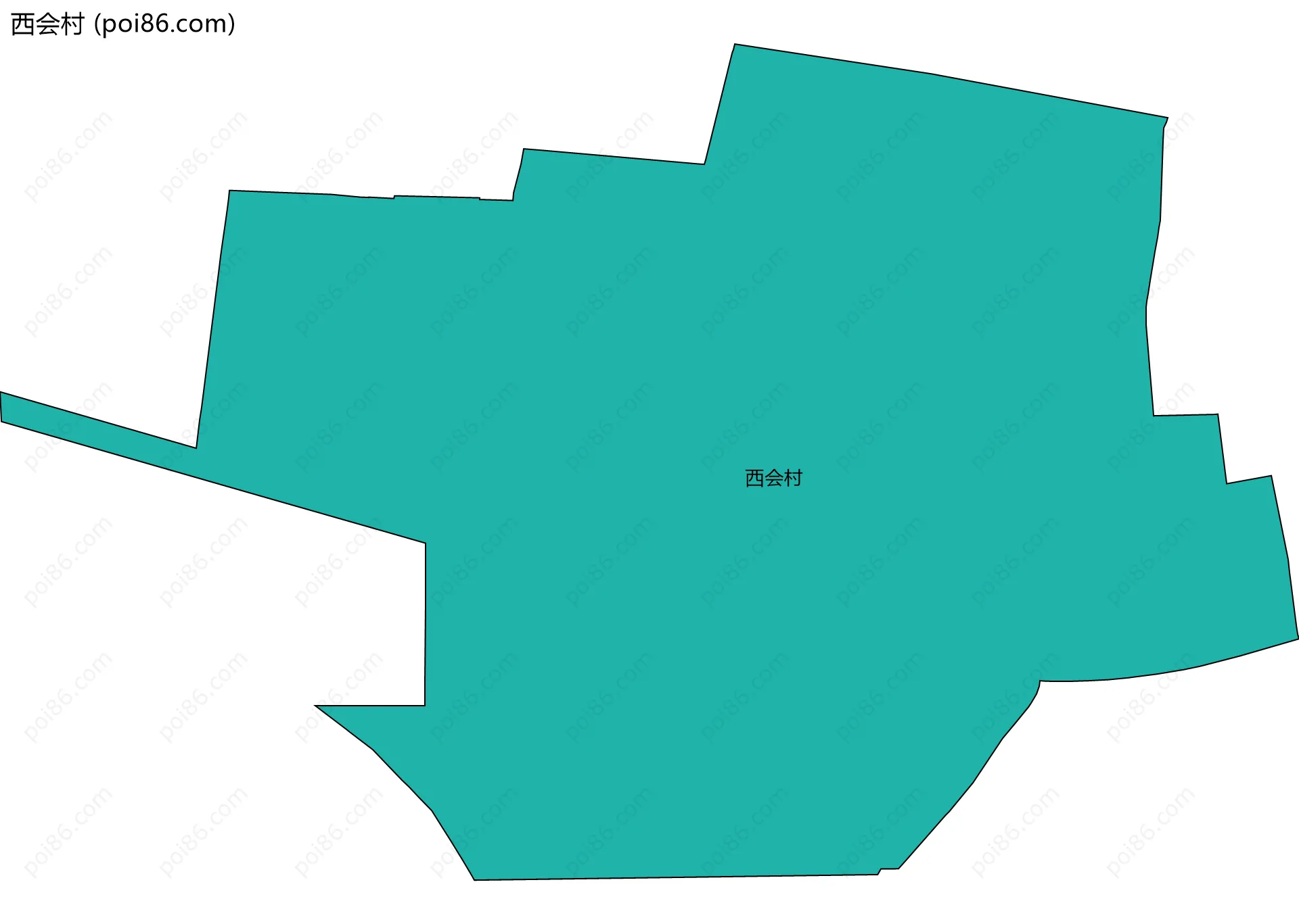 西会村边界地图