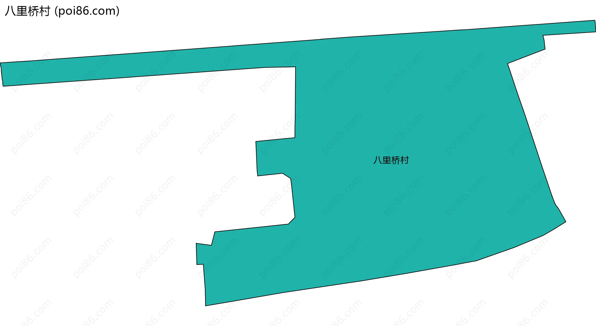 八里桥村边界地图