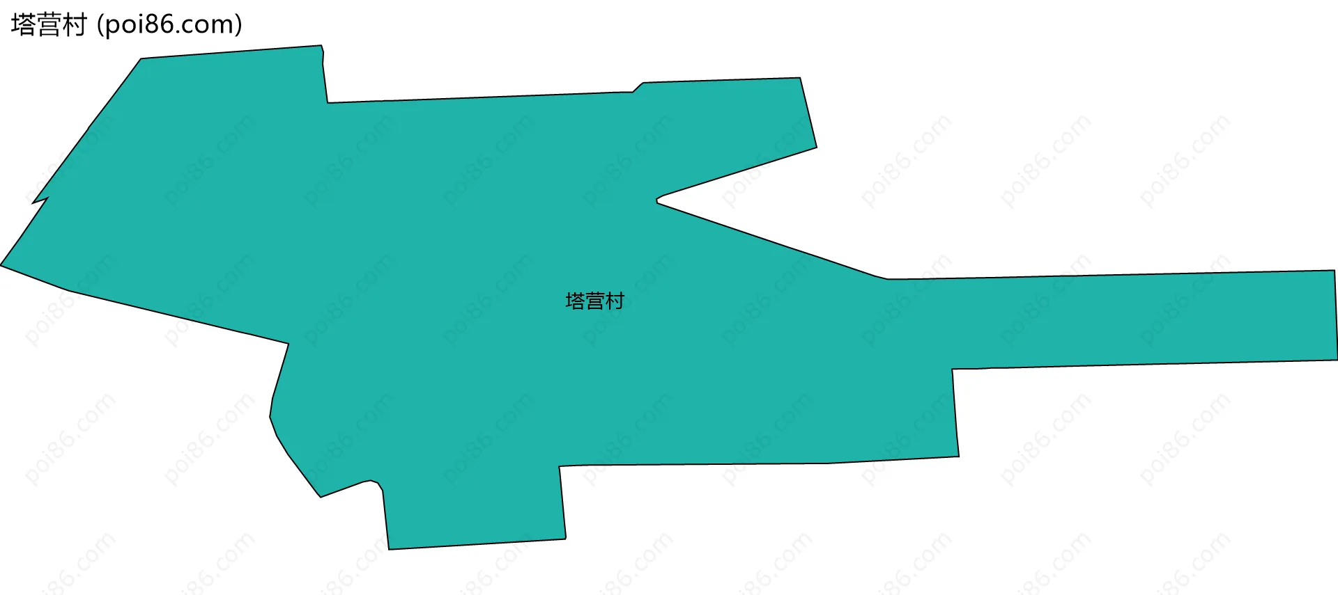 塔营村边界地图