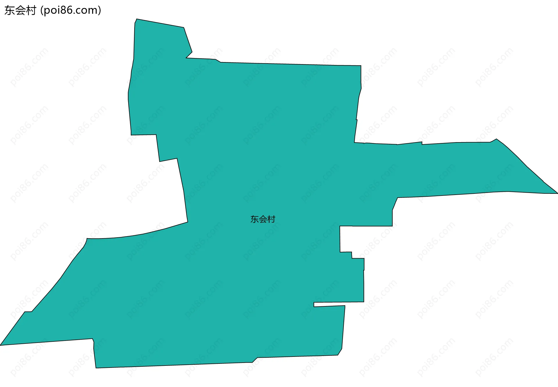 东会村边界地图