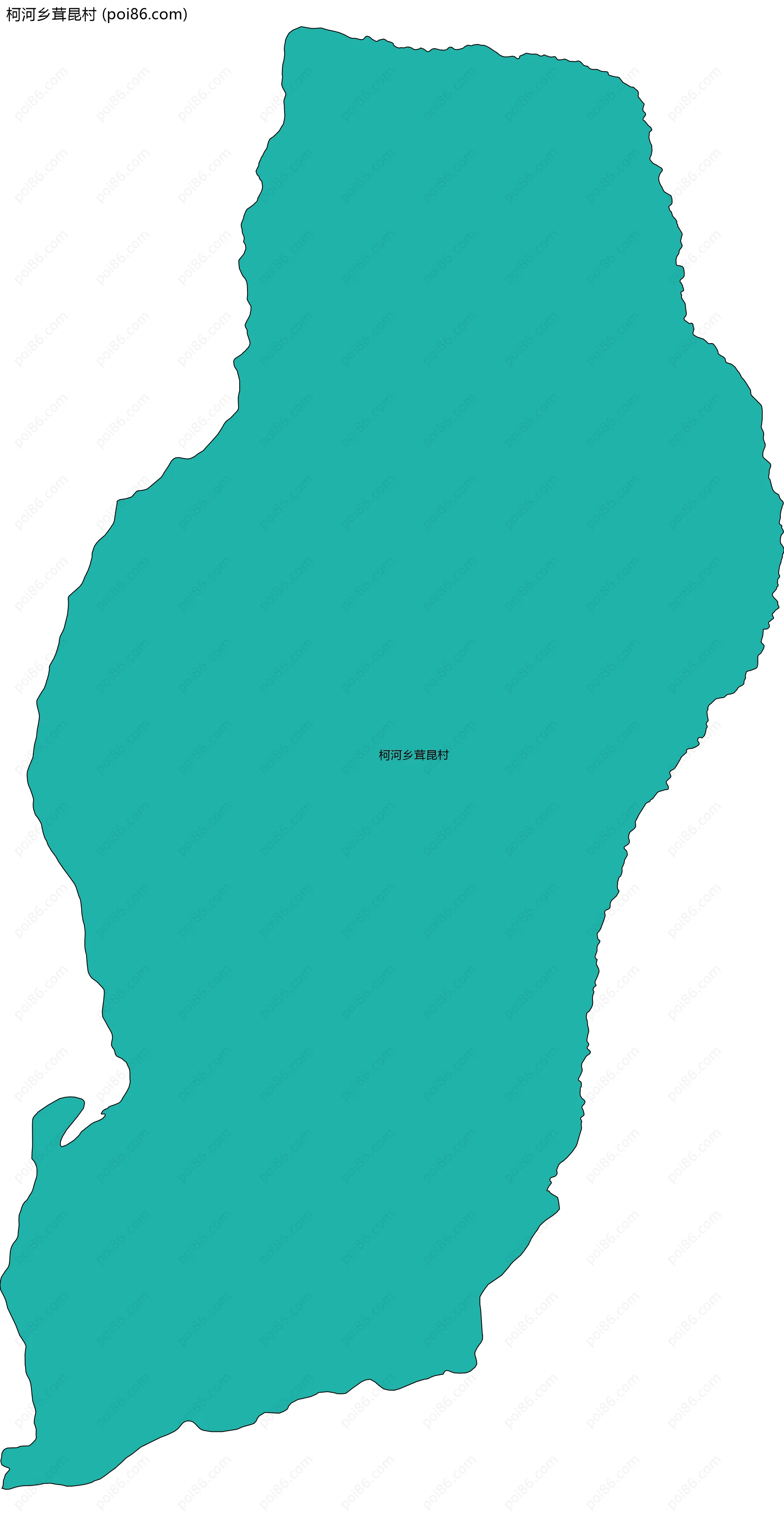 柯河乡茸昆村边界地图