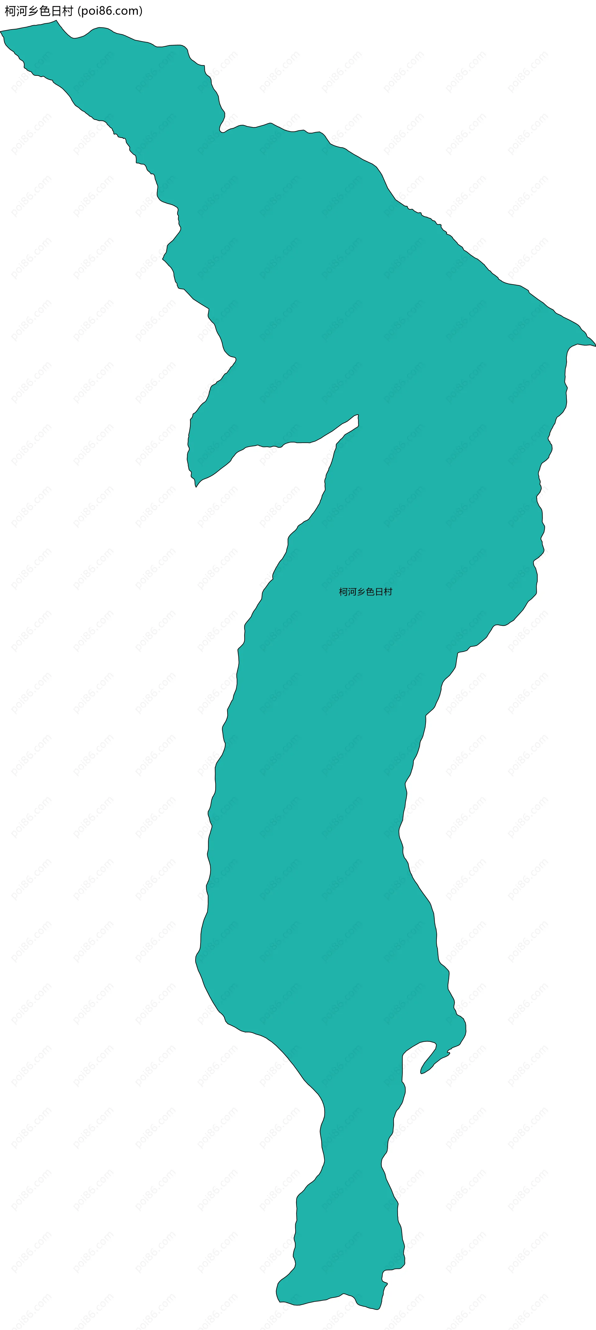 柯河乡色日村边界地图