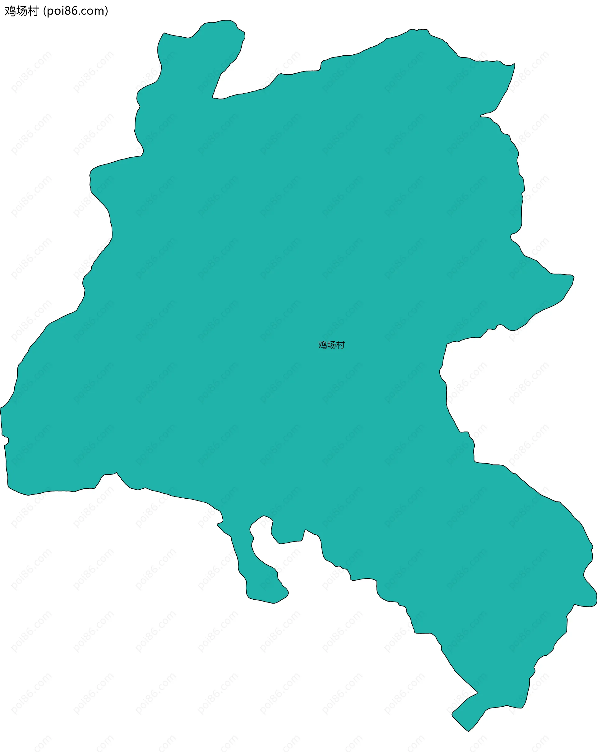 鸡场村边界地图