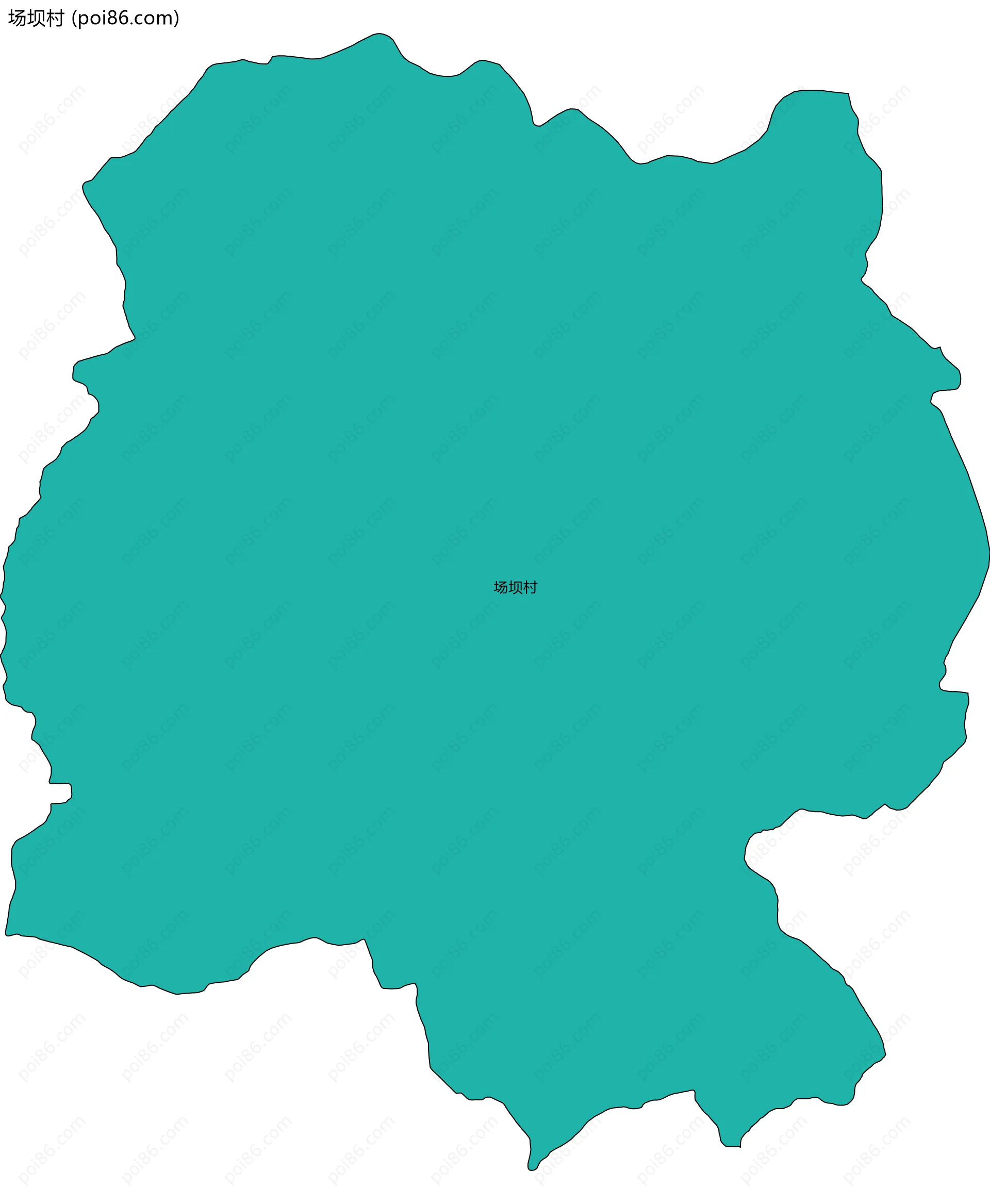 场坝村边界地图