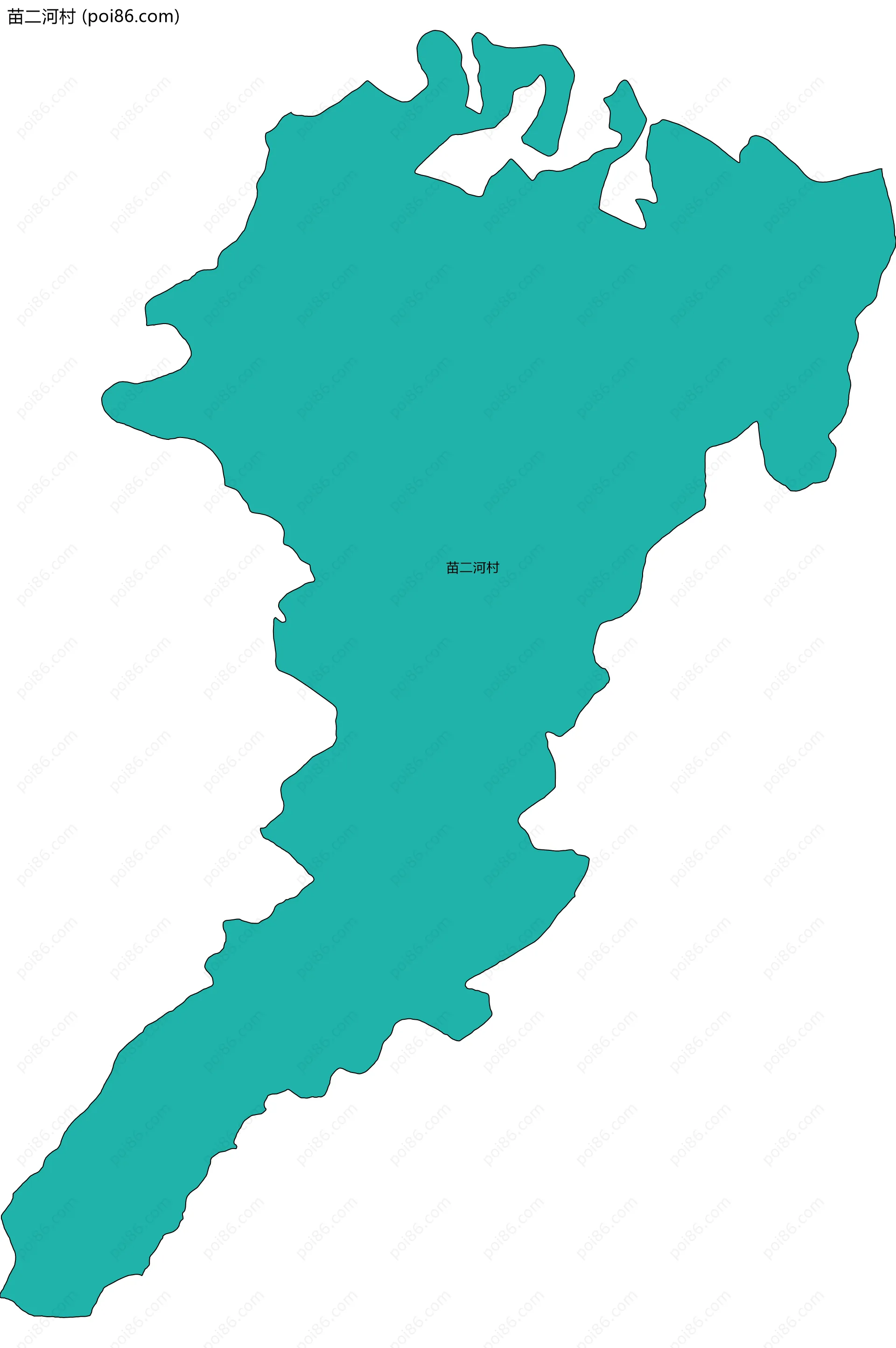 苗二河村边界地图