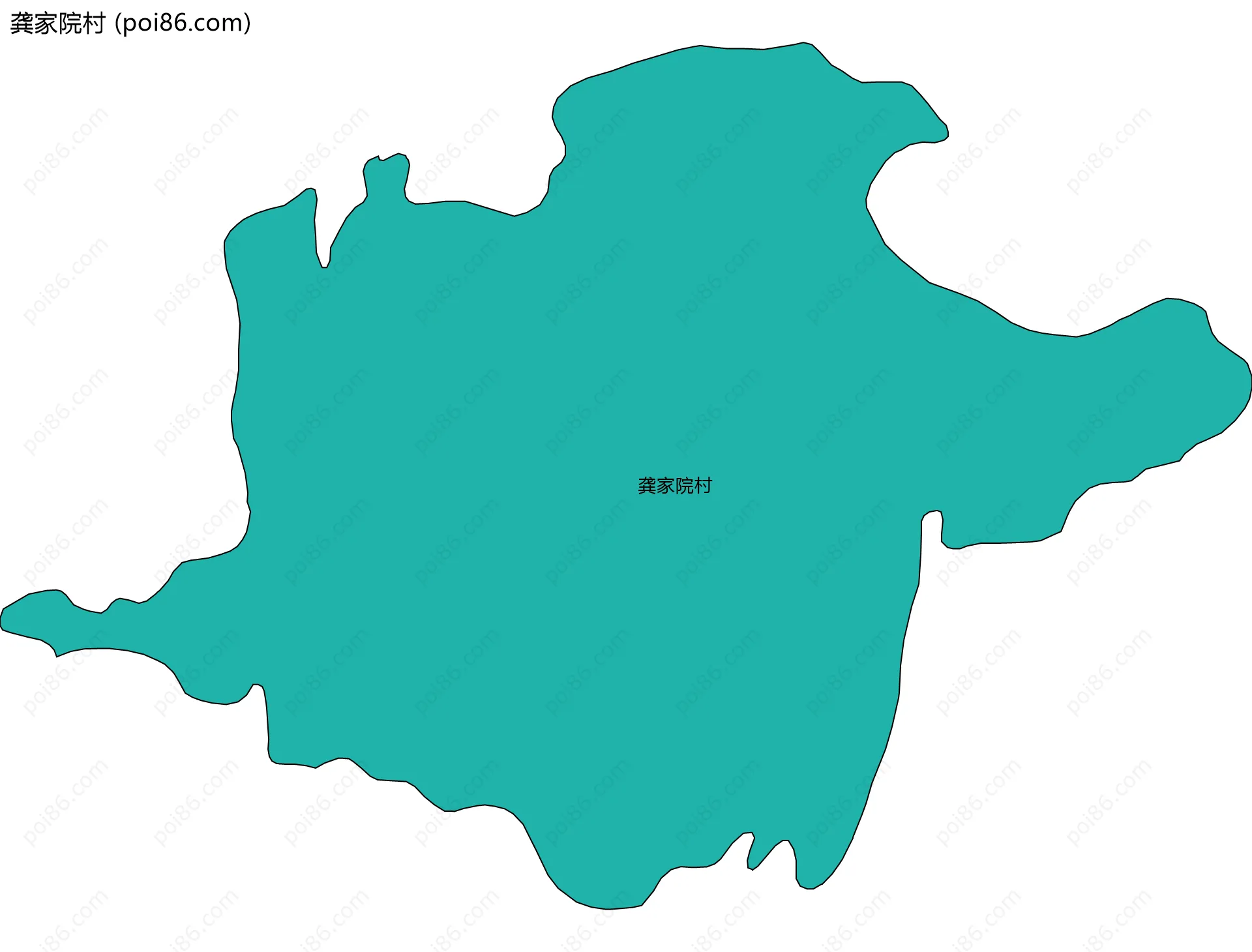 龚家院村边界地图