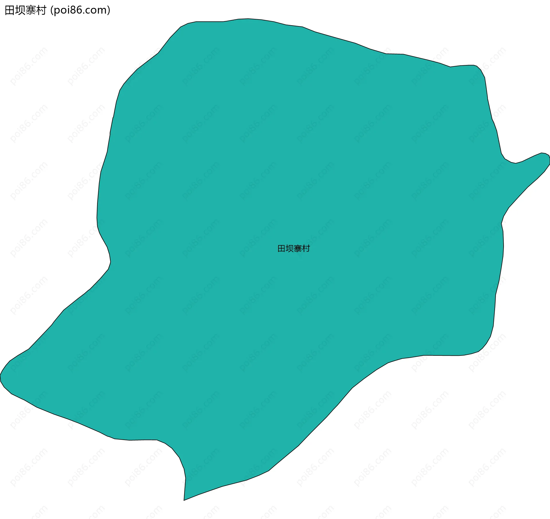 田坝寨村边界地图