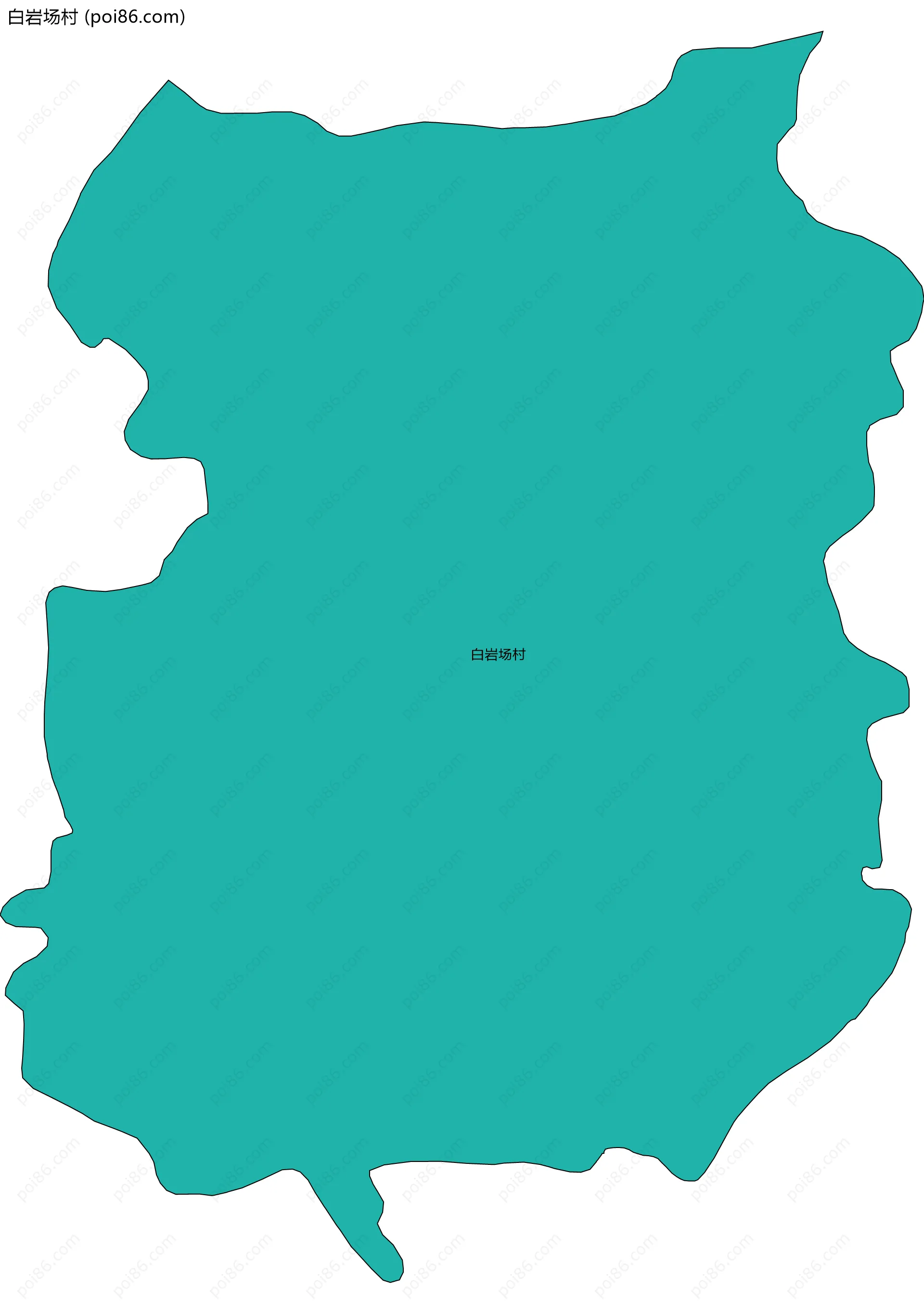 白岩场村边界地图