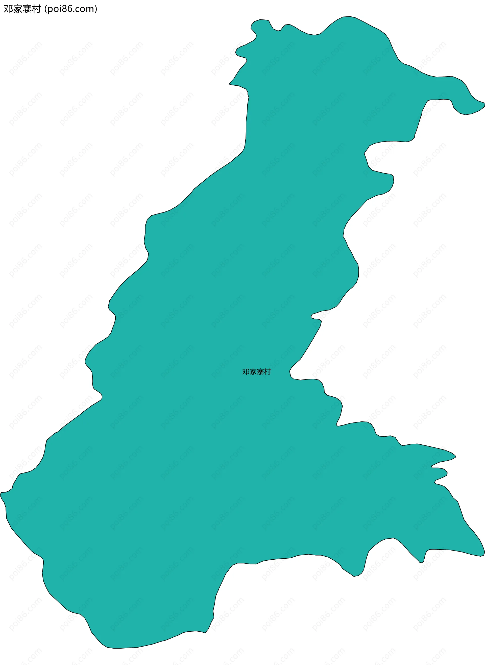 邓家寨村边界地图