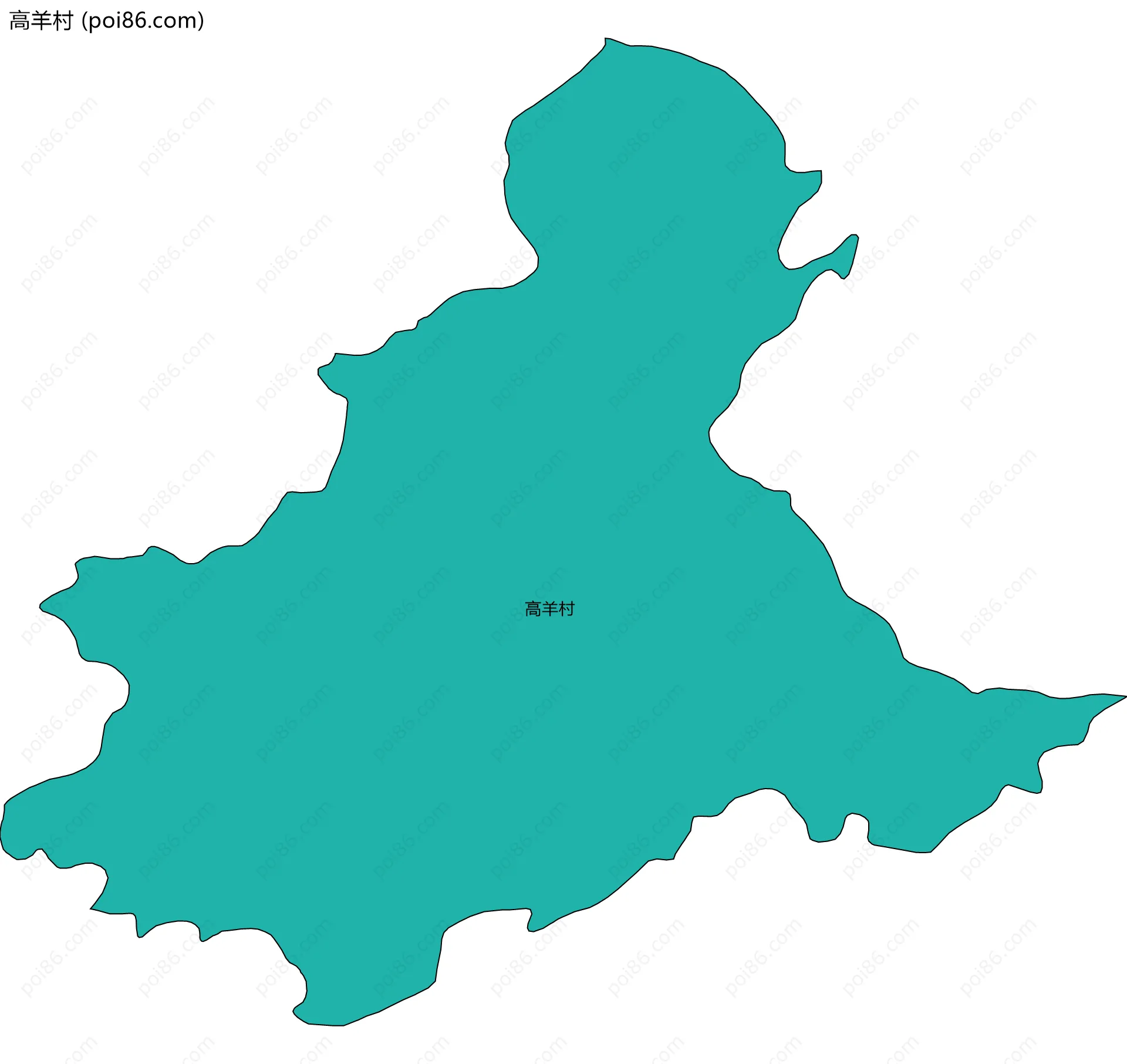 高羊村边界地图