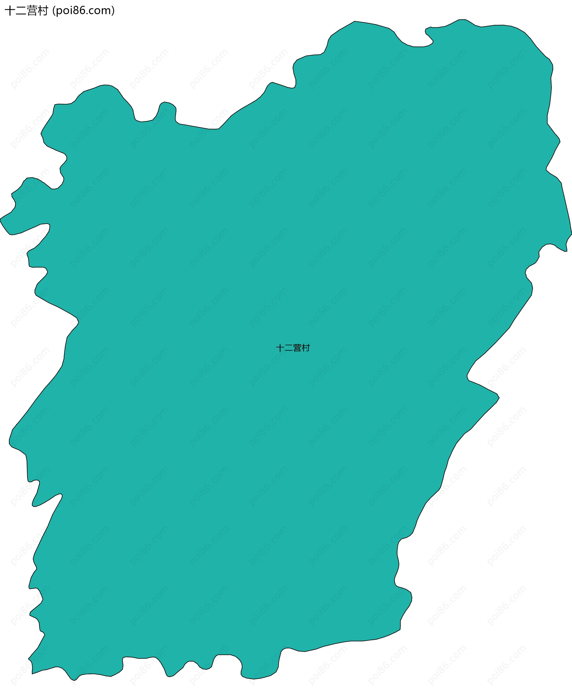 十二营村边界地图