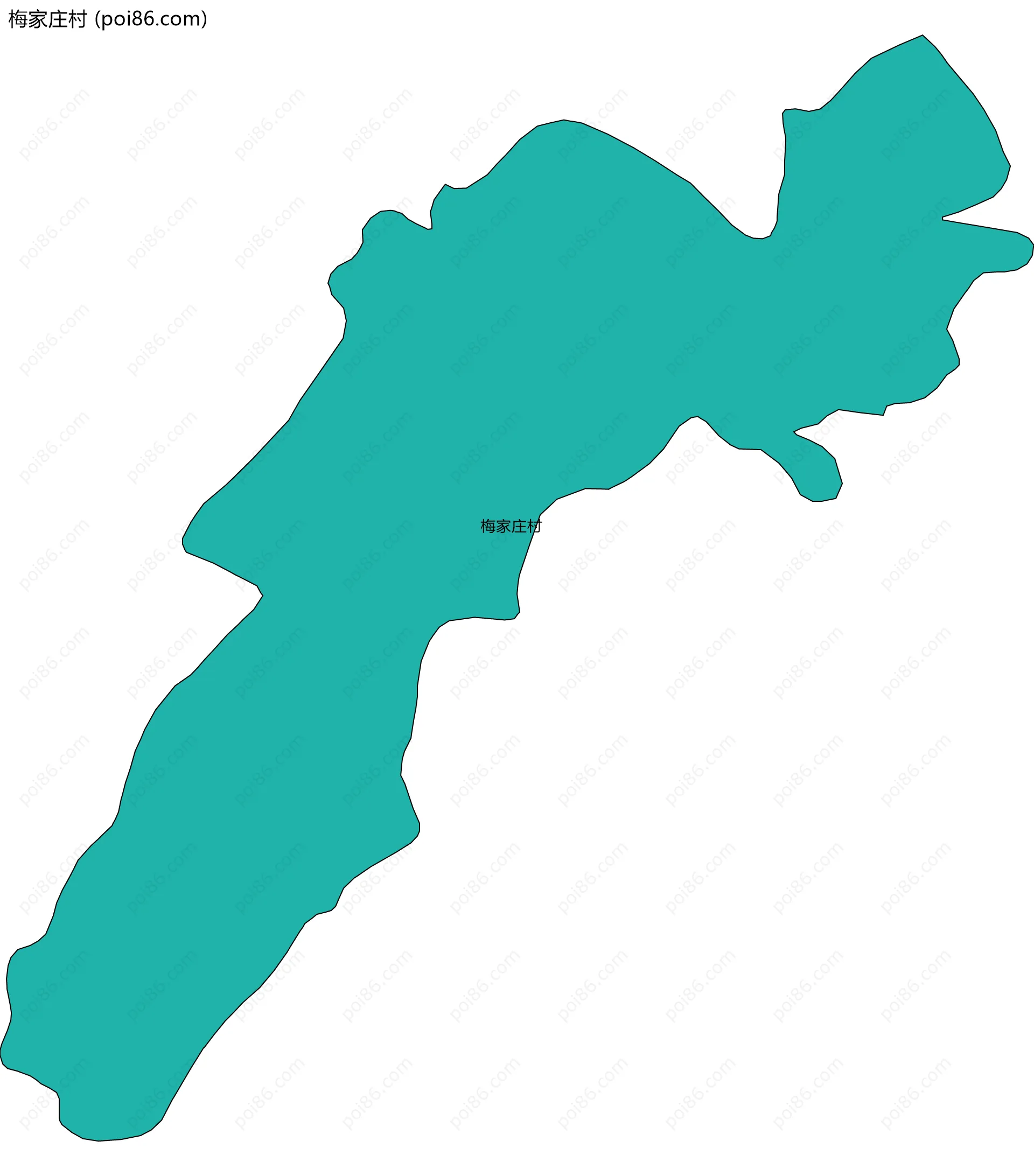 梅家庄村边界地图